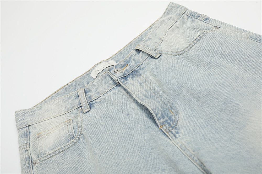 Jean Men's retro punk distressed washed scimitar jeans y2k Size US 32 / EU 48 - 3 Thumbnail