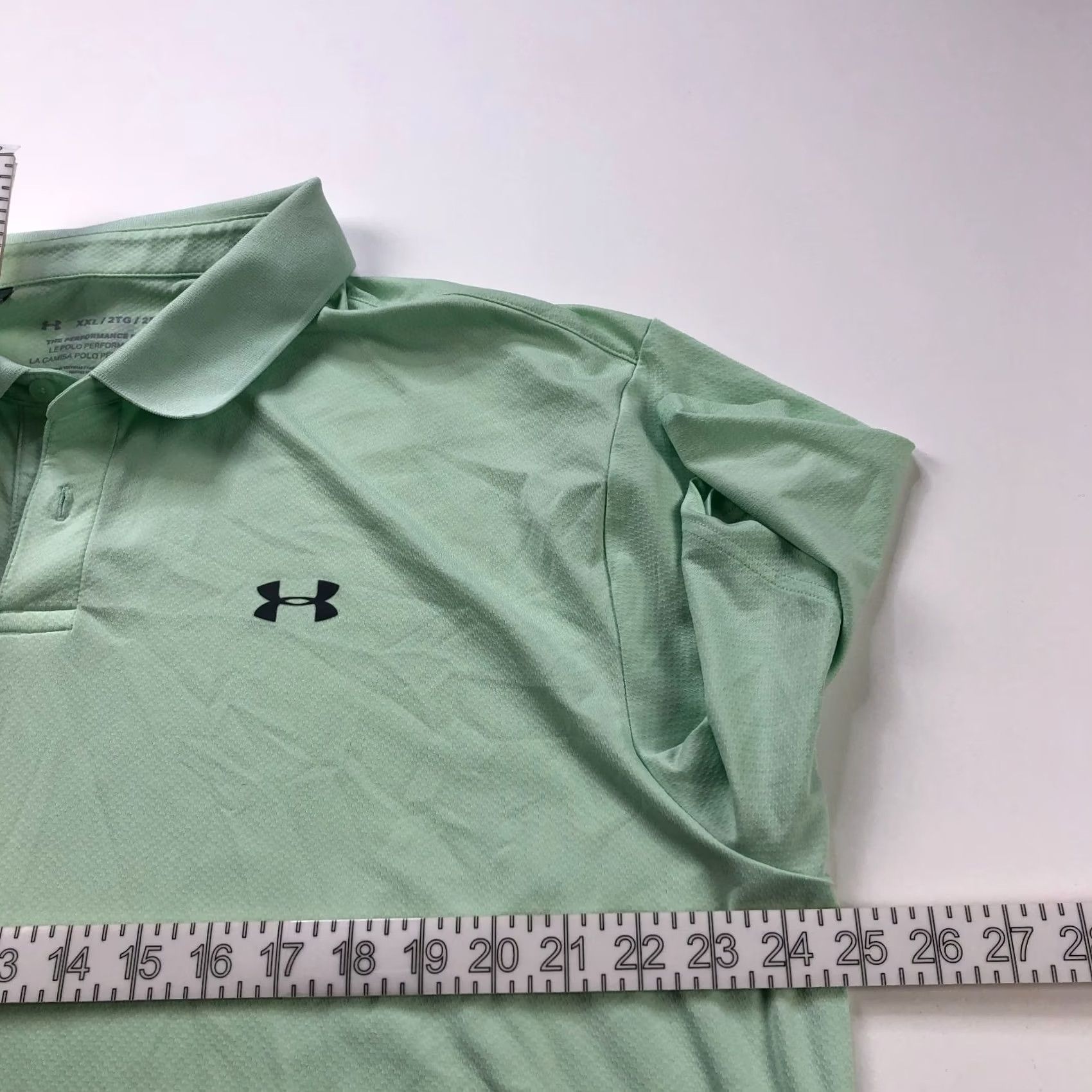 Under Armour Under Armour Polo Shirt Golf Solid Green 2XL Mens Shirt Polo SS Button Performance Polo XL? Size US XXL / EU 58 / 5 - 4 Thumbnail