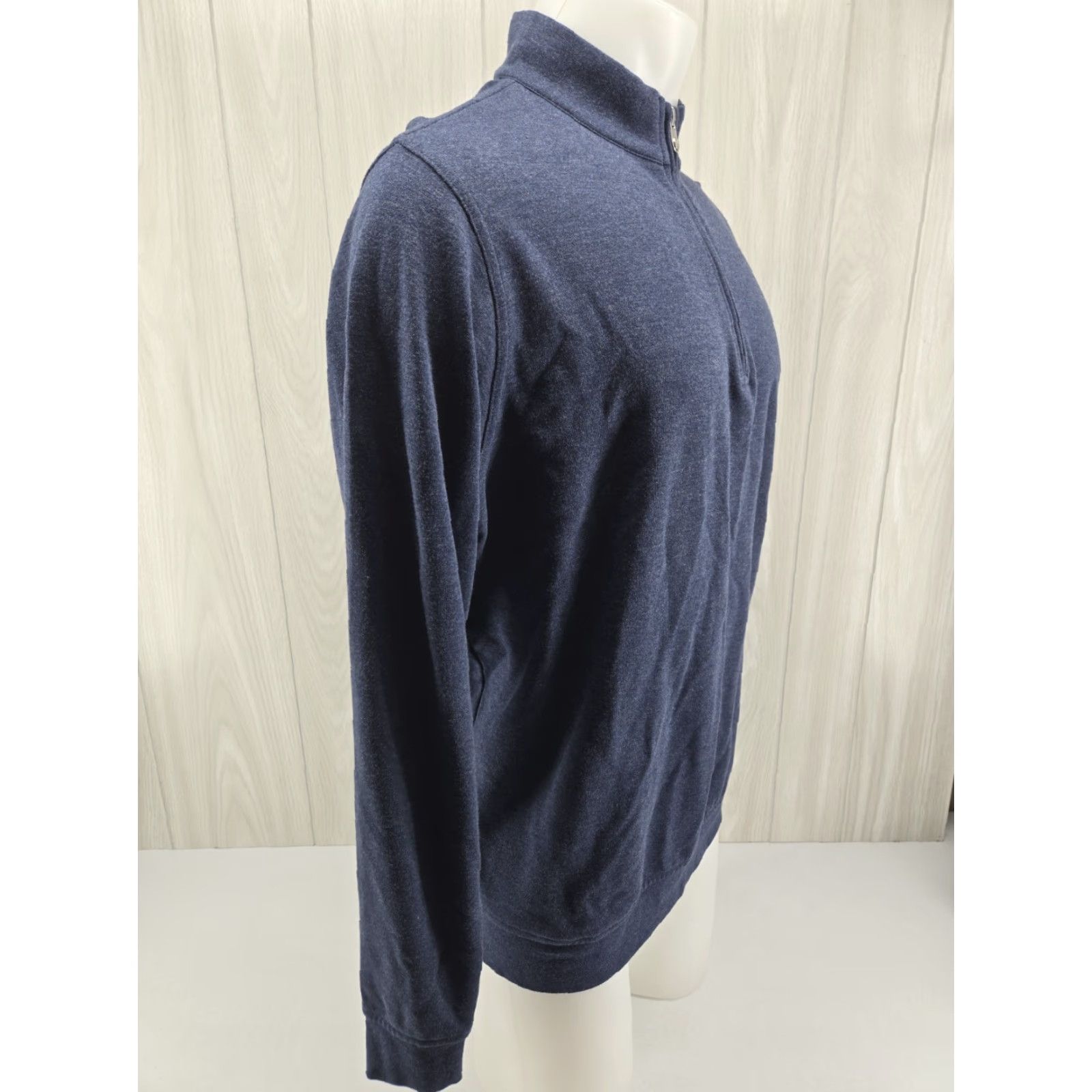 Peter Millar Peter Millar Golf Sweater Men's Large Blue 1/4 Zip Long Sleeve Logo Mock Neck Pullover Size US L / EU 52-54 / 3 - 6 Thumbnail