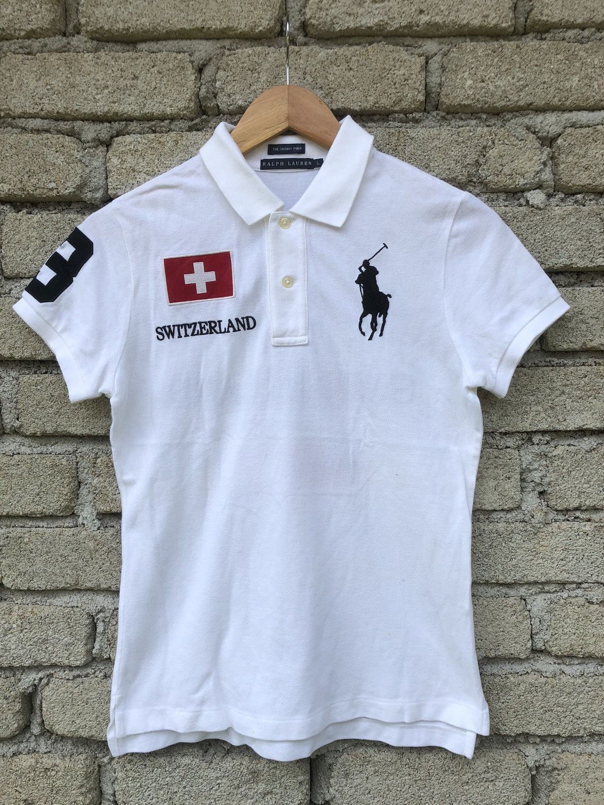 Polo Ralph Lauren Vintage Polo Ralph Lauren Switzerland Big Pony Polo Tshirt Size S / US 4 / IT 40 - 2 Thumbnail