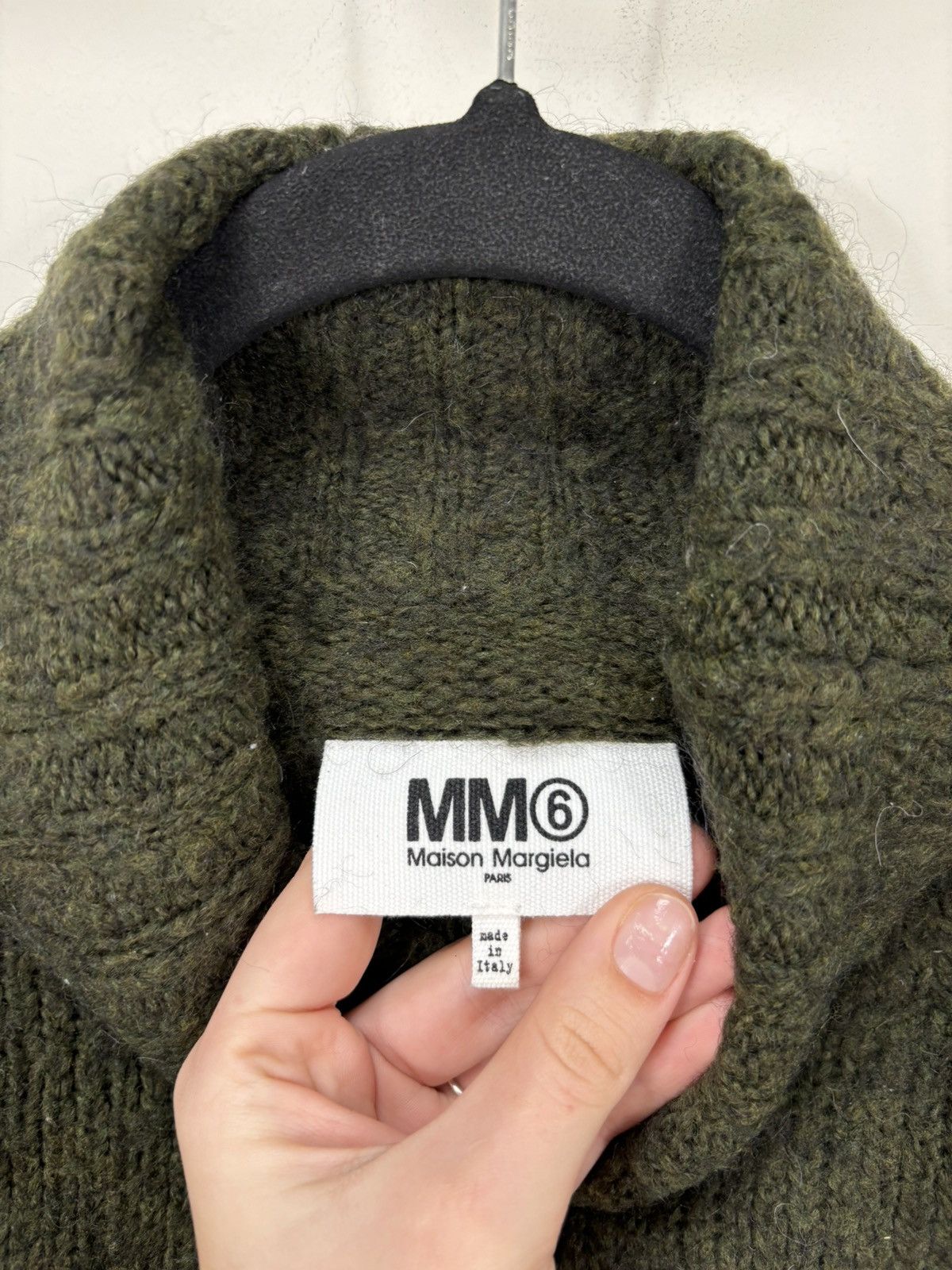 Maison Margiela Maison Margiela MM6 Khaki Green Mohair Turtleneck Sweater Size M / US 6-8 / IT 42-44 - 8 Thumbnail