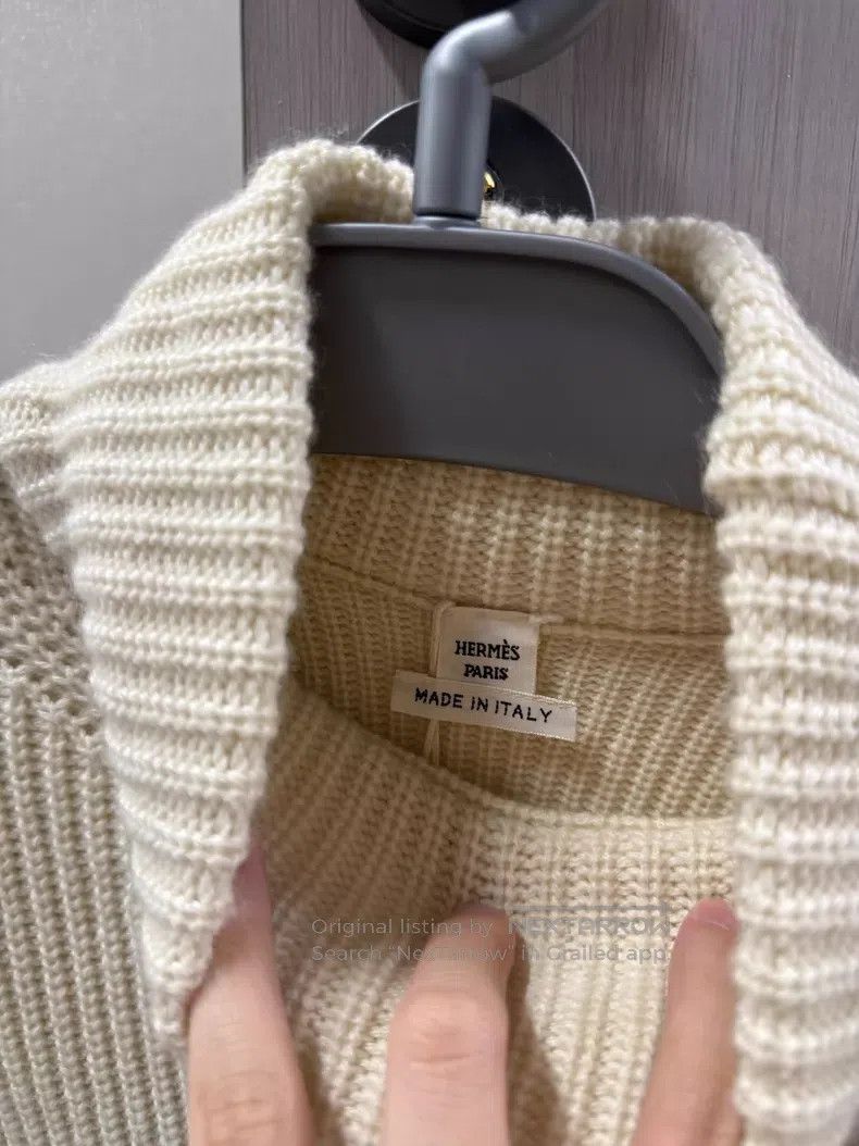 Hermes Hermes Fake Two-Piece Cloak Knit Sweater - Cashmere Size XS / US 0-2 / IT 36-38 - 4 Thumbnail