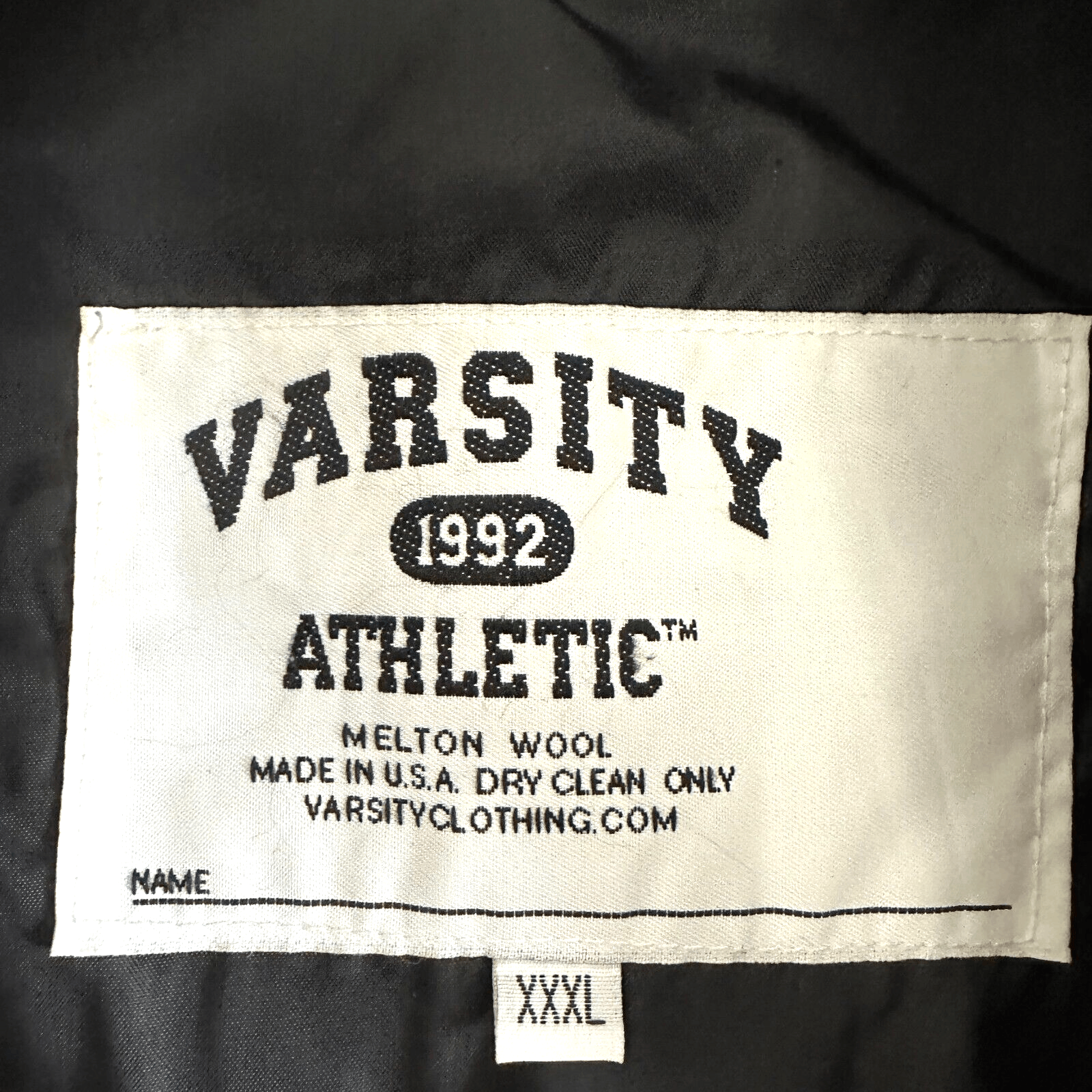 Vintage Vintage Varsity 1992 Leather Wool Mens Jacket Sz 3XL Black Size US XXL / EU 58 / 5 - 5 Thumbnail