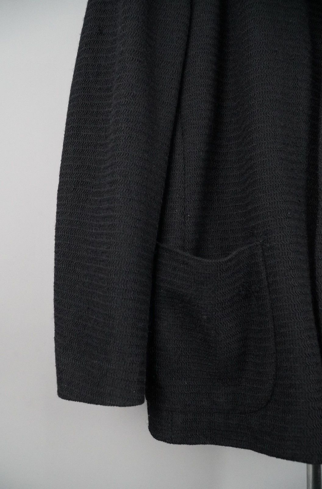 Issey Miyake Issey Miyake - Tailored Knit Blazer - Mixed Fabric in Black Size 42S - 7 Thumbnail