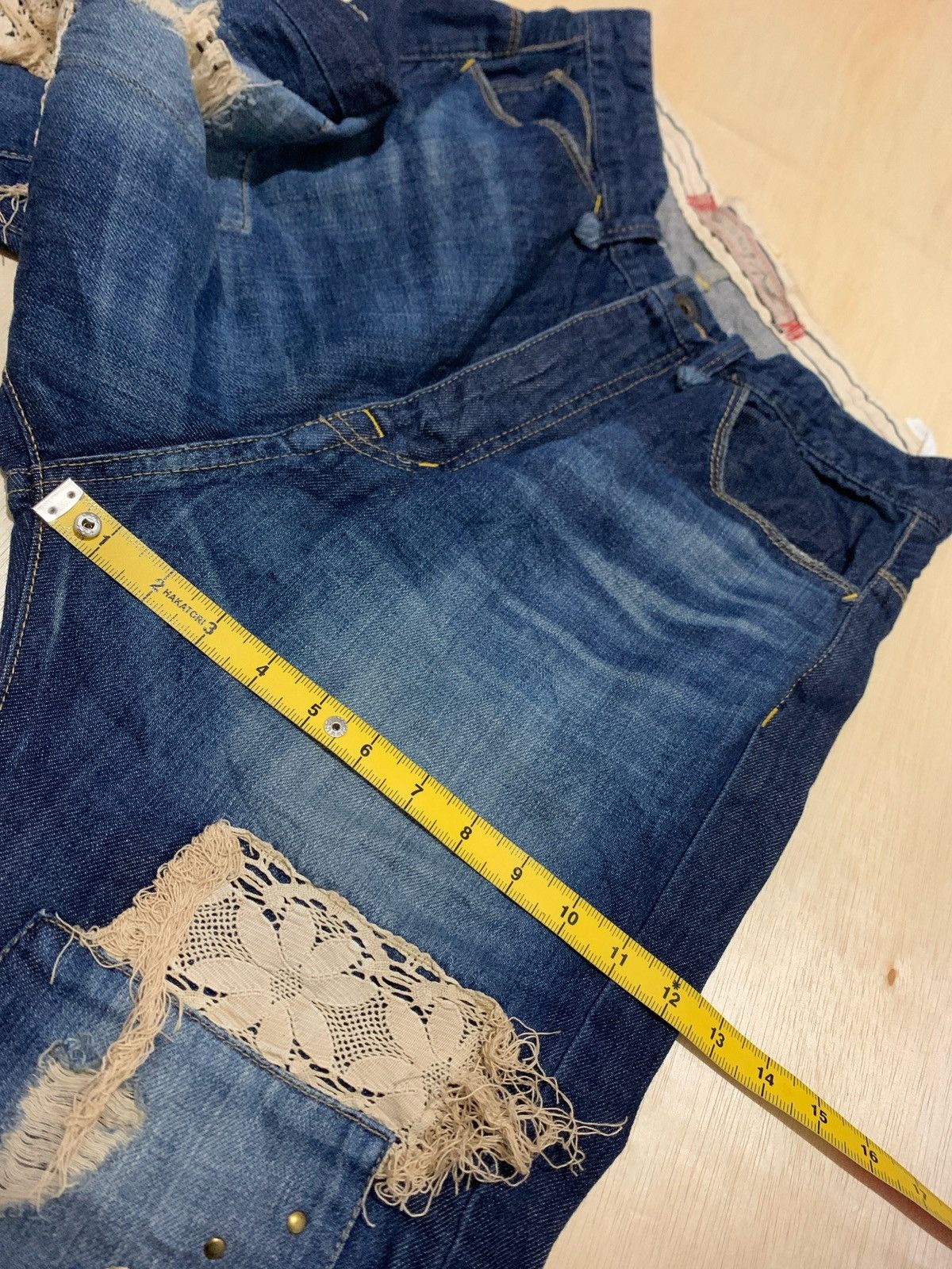 14th Addiction × If Six Was Nine × Japanese Brand Vintage Distressed Balcony and Bed Denim Jeans Size US 30 / EU 46 - 13 Thumbnail