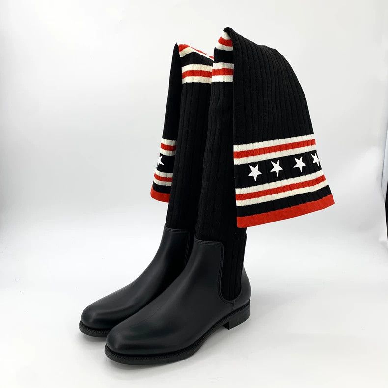 Givenchy Givenchy Size 37 Black Star Striped Shoes Size US 6.5 / IT 36.5 - 1 Thumbnail