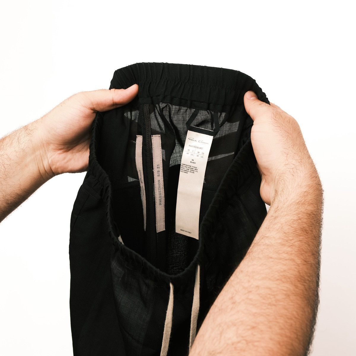 Rick Owens Drawstring Wool Blend Trousers Size US 32 / EU 48 - 3 Thumbnail