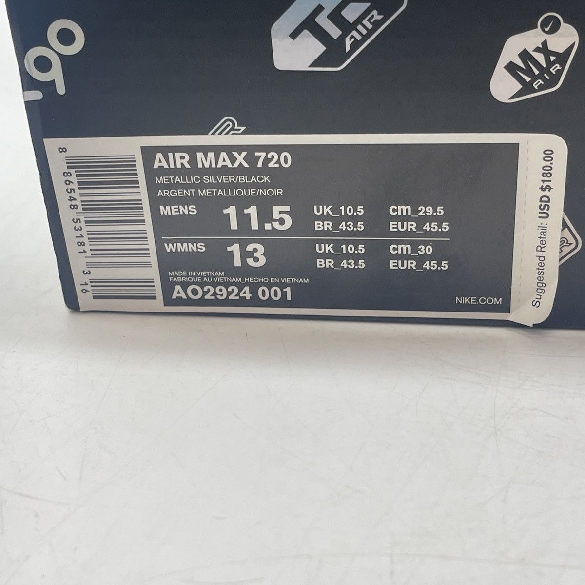 Nike Air max 720 northern lights night Size US 11.5 / EU 44-45 - 9 Thumbnail