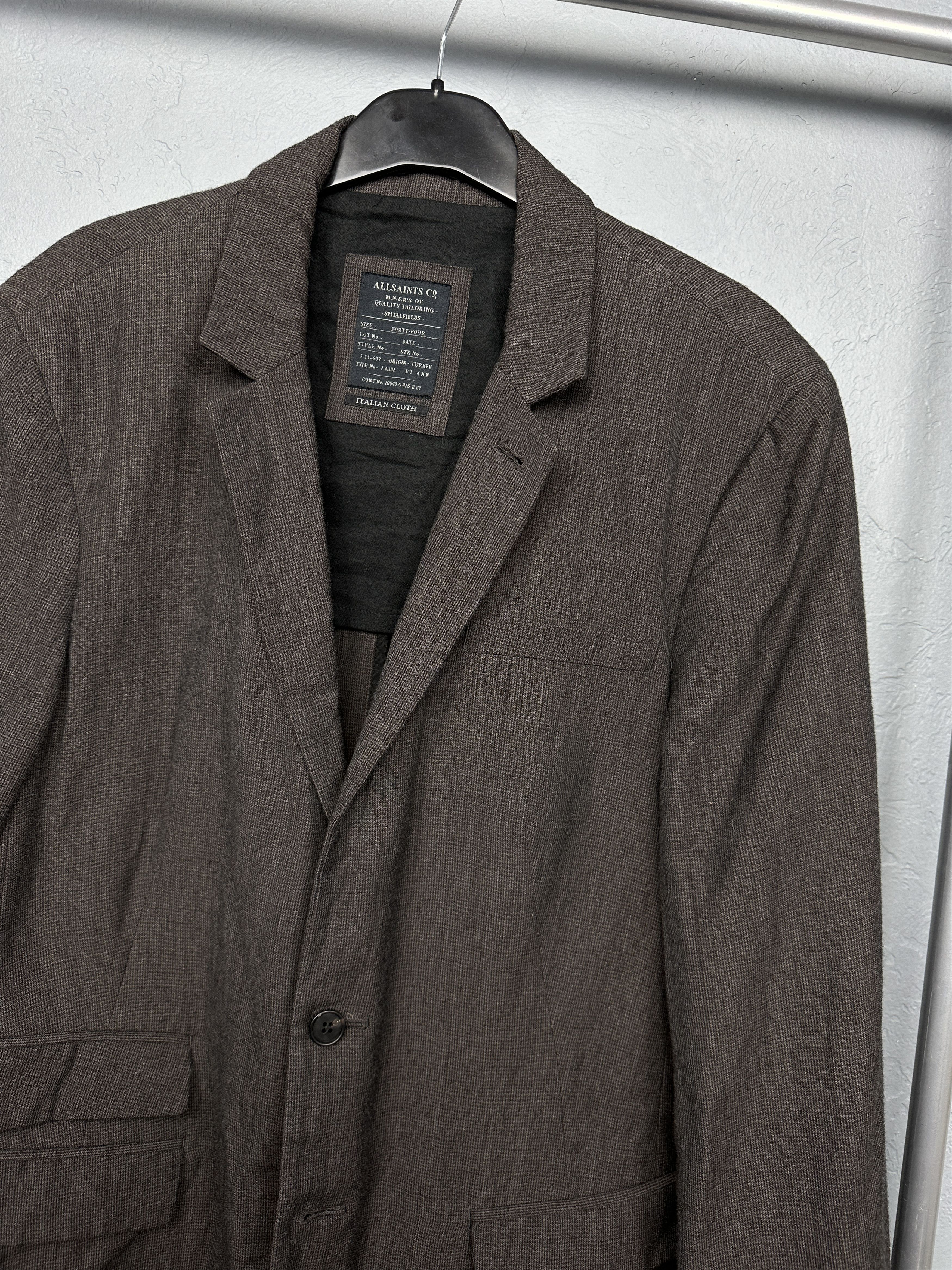 Allsaints Allsaints Anchorage Mens Wool Linen Blazer Jacket Size US L / EU 52-54 / 3 - 2 Thumbnail