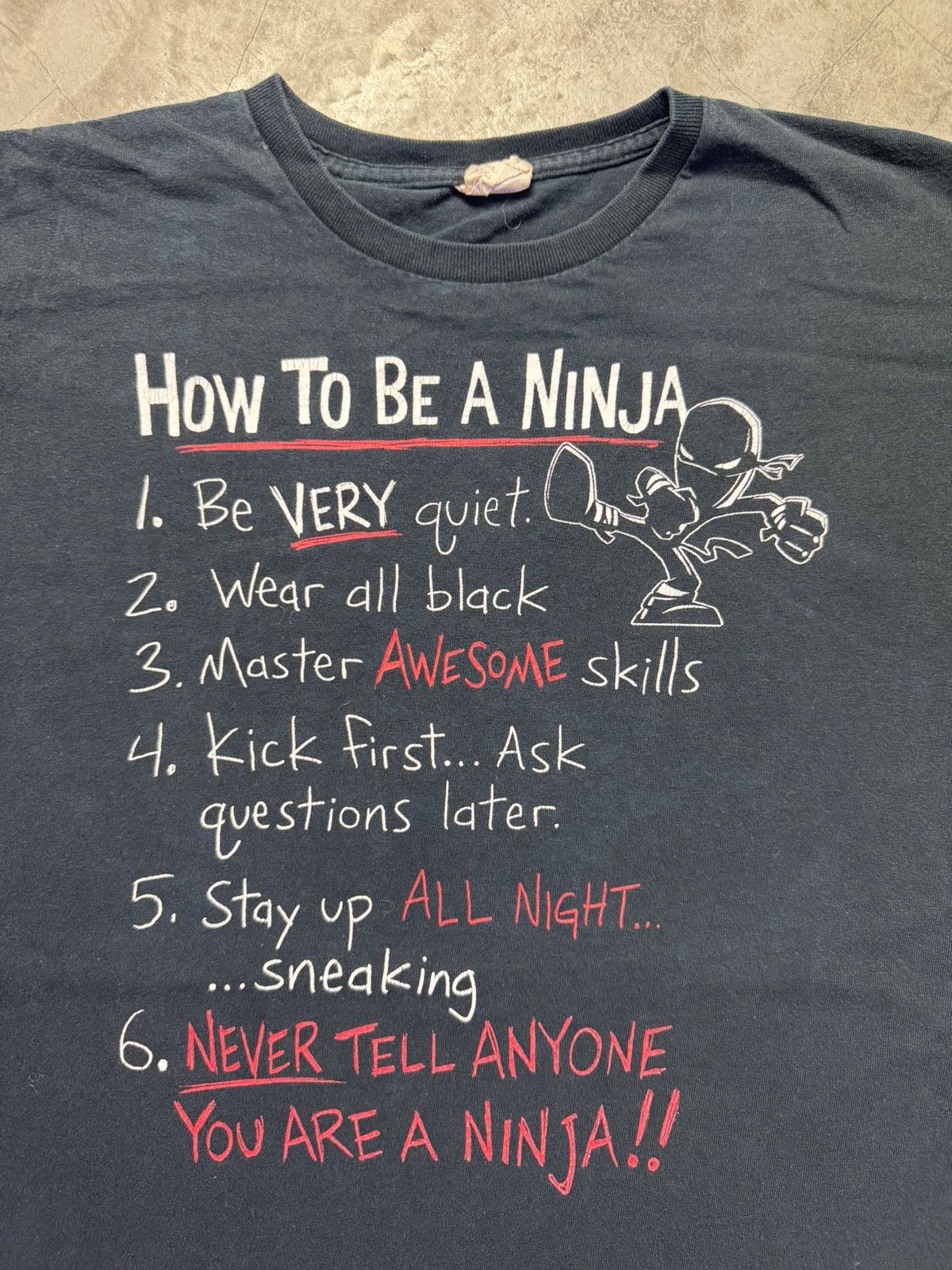 Vintage Vintage wording ninja Size US M / EU 48-50 / 2 - 1 Thumbnail
