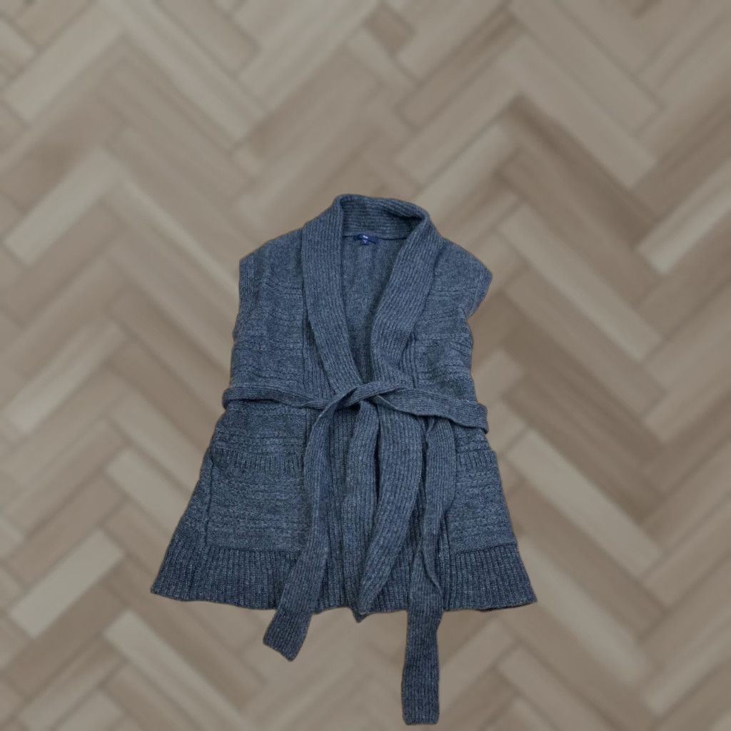 Gap GAP Open Front Sweater Cardigan Vest Womens S Gray Sleeveless 12337 Size S / US 4 / IT 40 - 1 Thumbnail