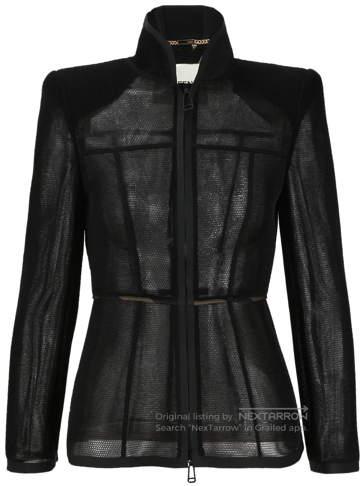 Fendi fendi perforated black outerwear jacket. Size US S / EU 44-46 / 1 - 1 Thumbnail