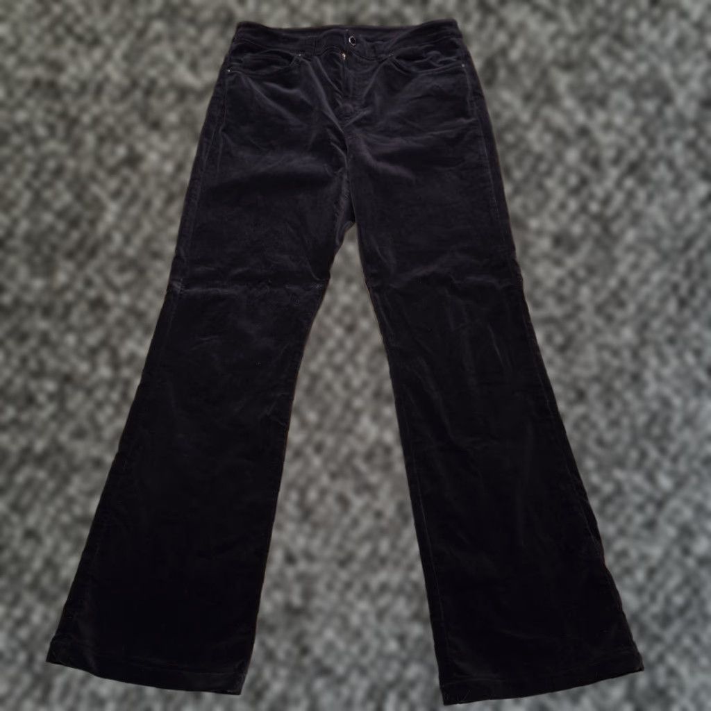 Jones New York Jones New York Signature Velvet Pants Womens 10 Black Bootcut High Rise Stretch Size 32" / US 10 / IT 46 - 1 Thumbnail
