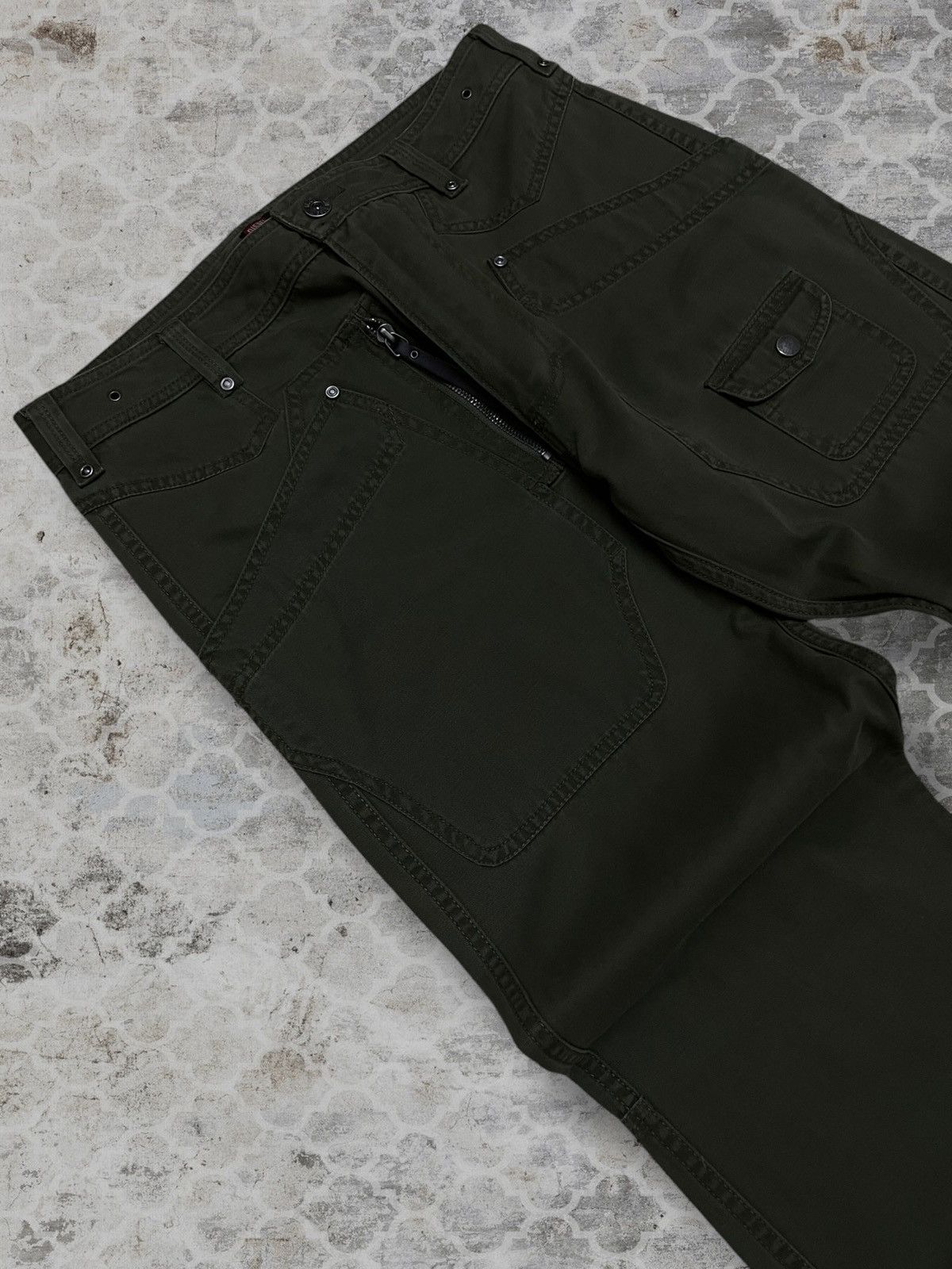 Diesel Vintage Authentic Designer Diesel Carpenter Style Pant Size US 31 - 7 Thumbnail