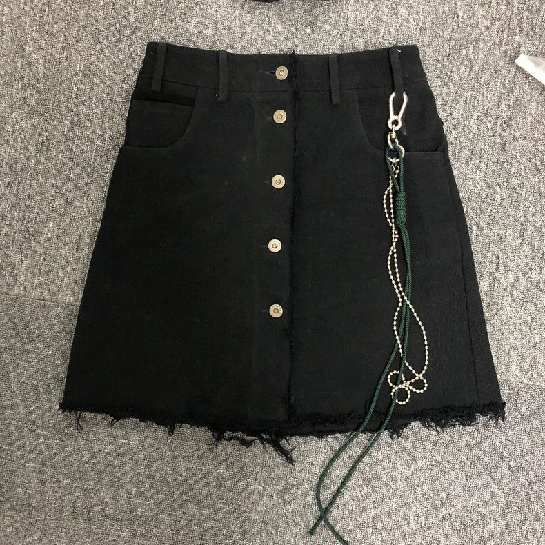 Song For The Mute Song For The Mute Chain A-line Denim Skirt Size 24" / US 00 / IT 34 - 2 Thumbnail