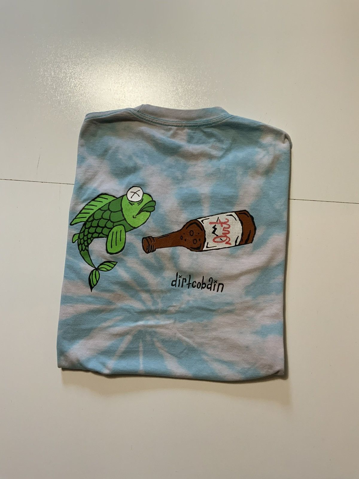 Other Gone Fishin By Dirt Cobain Fish Beer Bottle Tie Dye T-Shirt Size US M / EU 48-50 / 2 - 1 Thumbnail