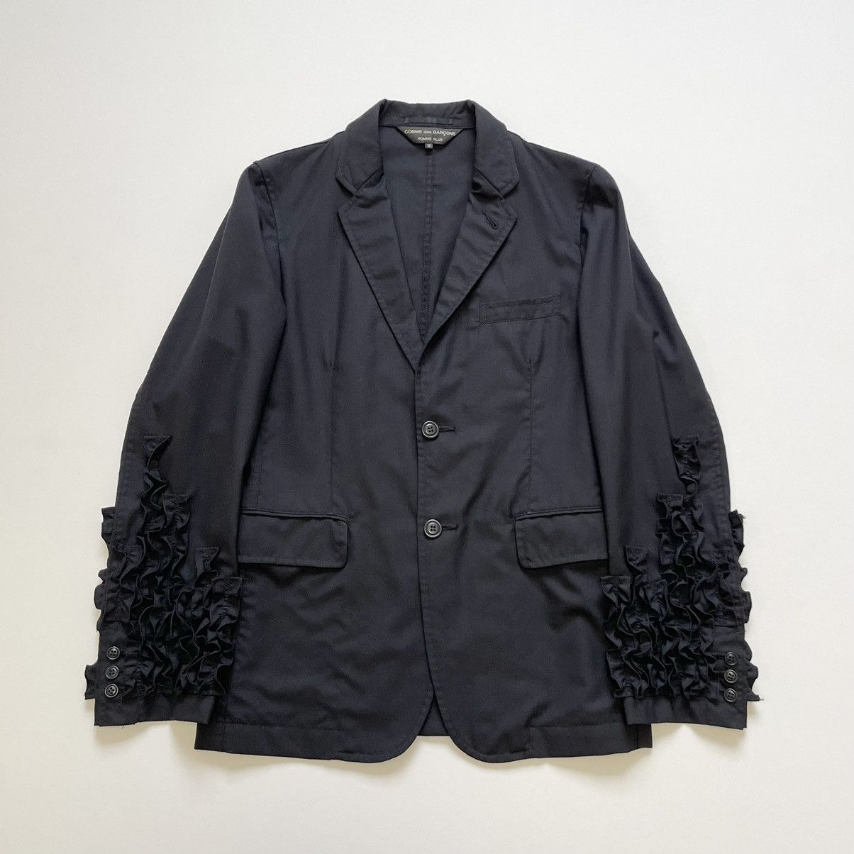 Comme des Garcons S/S 12 ‘Frilled Sleeve’ Black Wool Blazer Size 38R - 1 Thumbnail