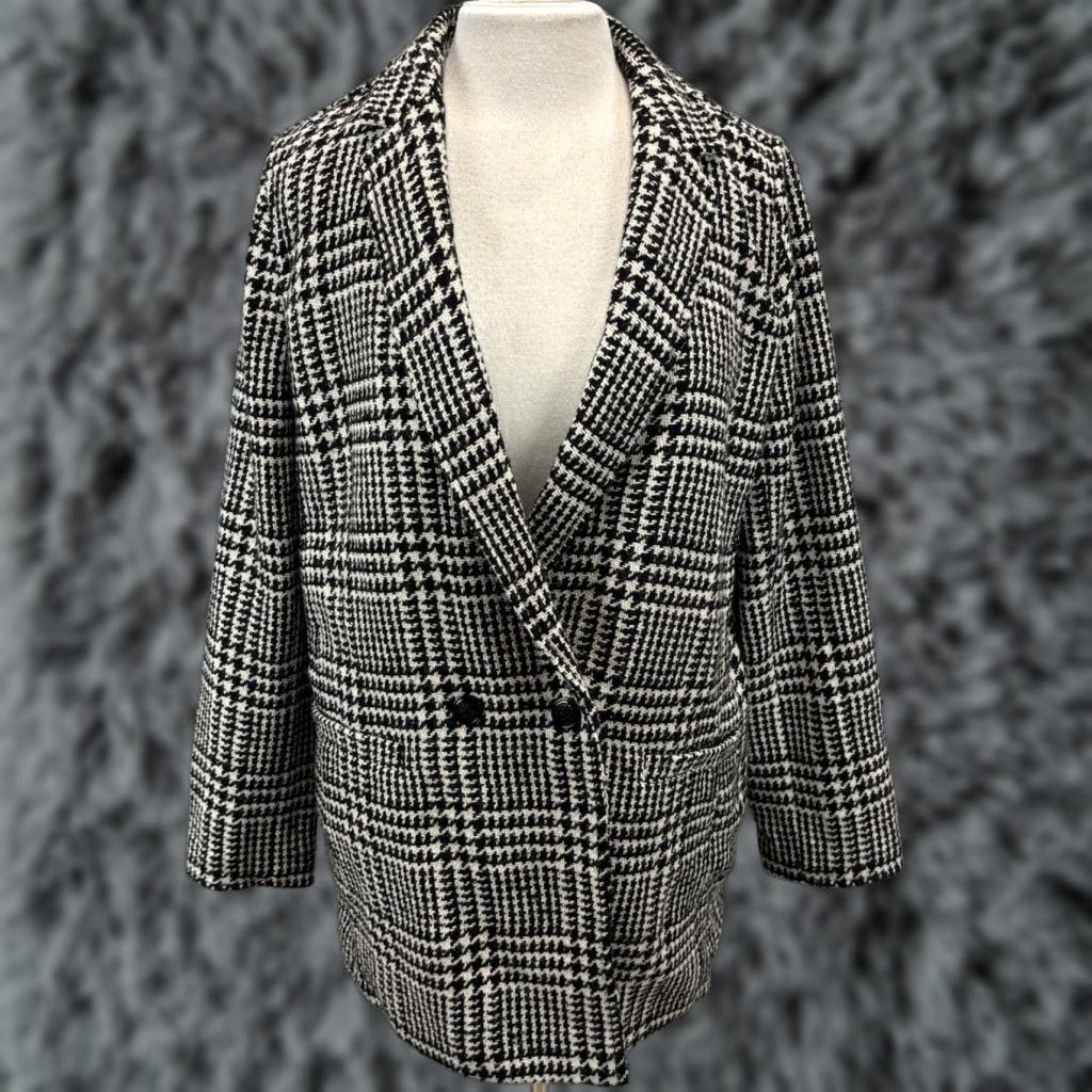 Talbots Talbots Wool Houndstooth Blazer Jacket sz 16 Plaid Double Breasted Classic Size XXL / US 16-18 / IT 52-54 - 1 Thumbnail