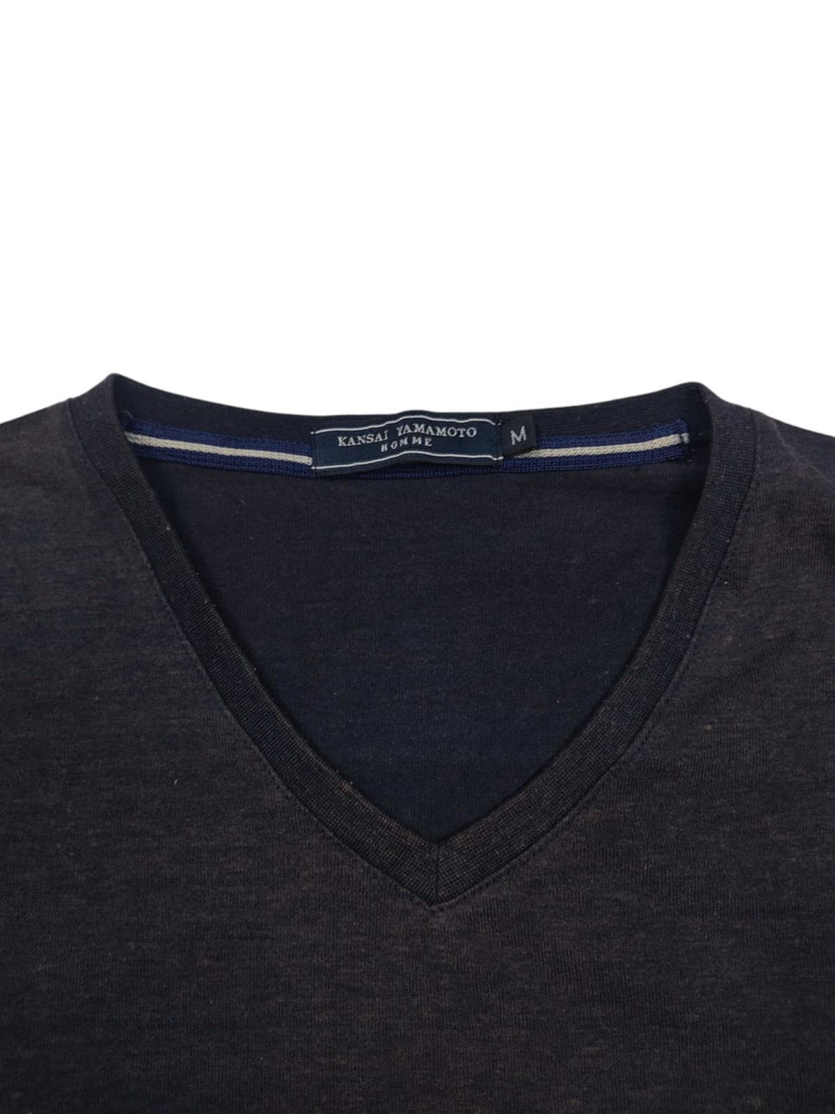 Japanese Brand Y2k Sun Faded Kansai Yamamoto Home V Neck T-Shirt Size US M / EU 48-50 / 2 - 4 Thumbnail