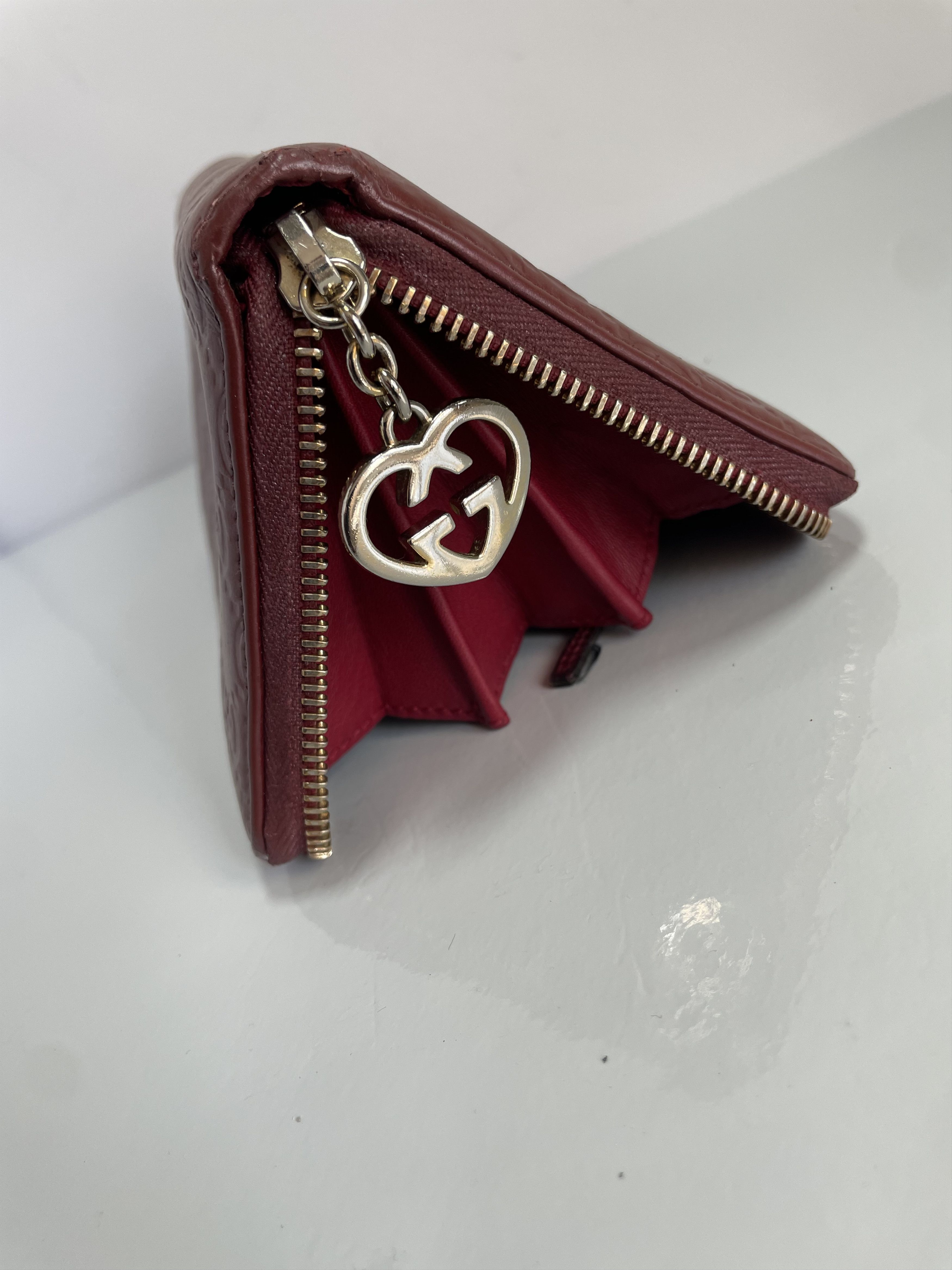 Gucci Gucci leather wallet in bordeaux Size ONE SIZE - 4 Thumbnail