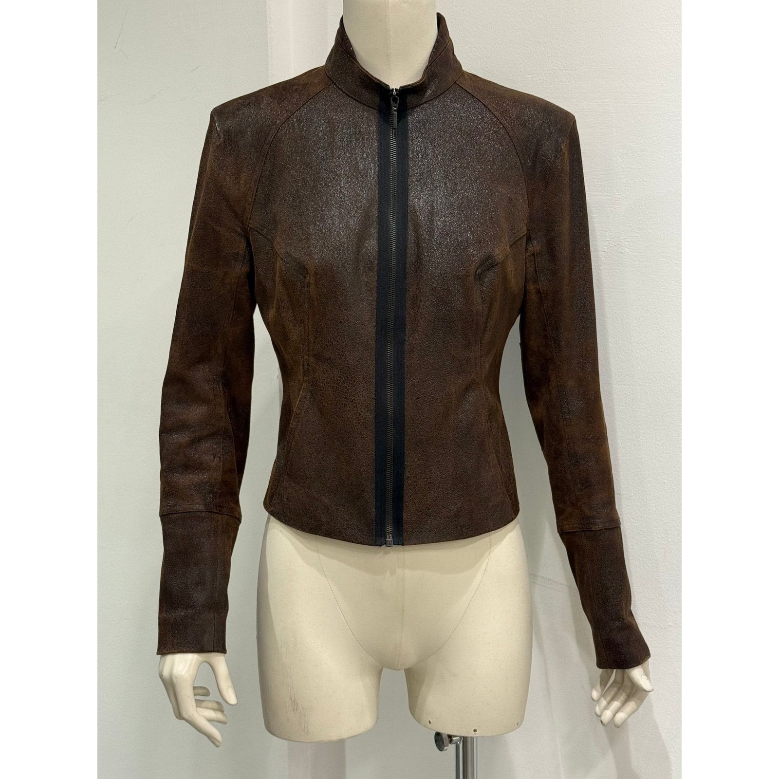 plein sud 2000s Plein Sud distressed leather jacket Size US XS / EU 42 / 0 - 2 Thumbnail