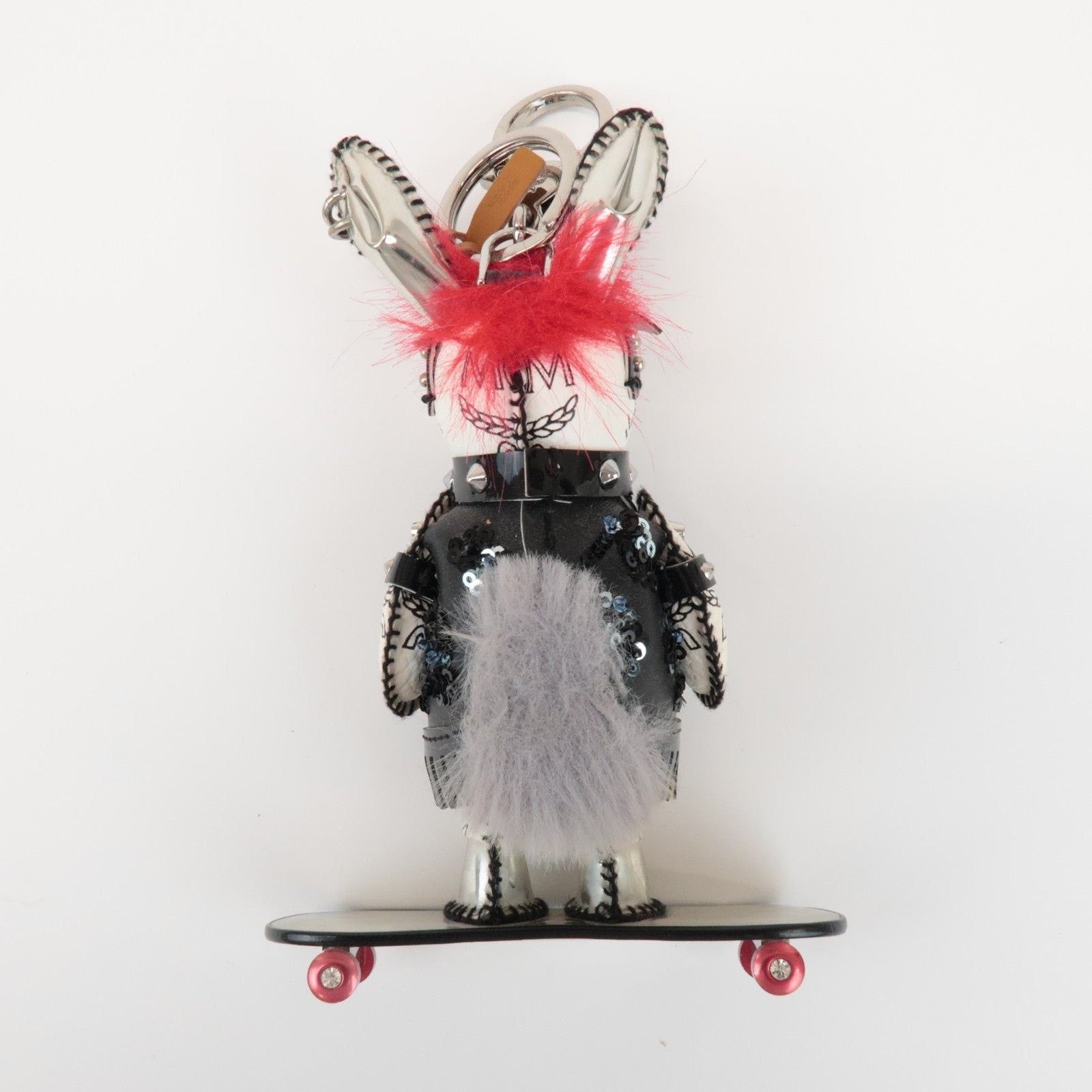 MCM MCM Rabbit Skateboard Leather Keychain Black Size ONE SIZE - 2 Thumbnail