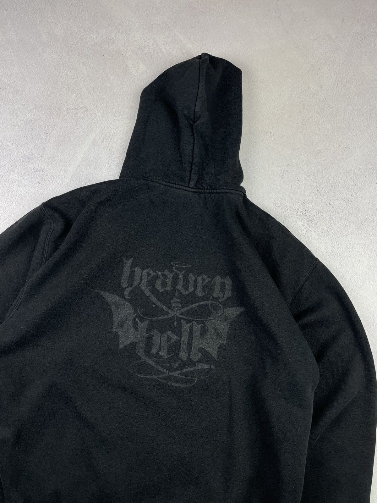 Fruit Of The Loom Heaven & Hell Vintage Y2K Zip Hoodie Black Metal Band Goth Size US XL / EU 56 / 4 - 5 Thumbnail