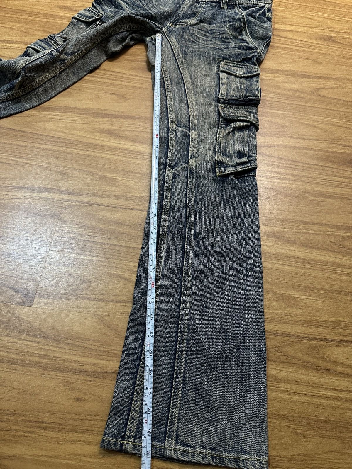 Nicole Club Nicole Club For Men Flare Multi Pocket Bondage Denim Jeans Size US 32 / EU 48 - 22 Thumbnail