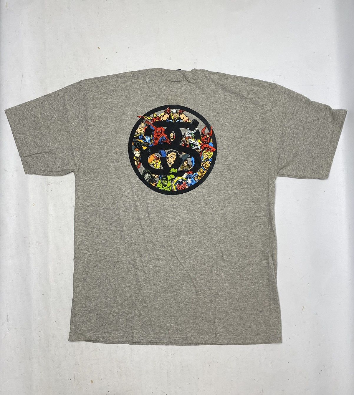 Stussy Stüssy x Marvel World Tour T-shirt, size XL, gray, new Size US XL / EU 56 / 4 - 1 Thumbnail