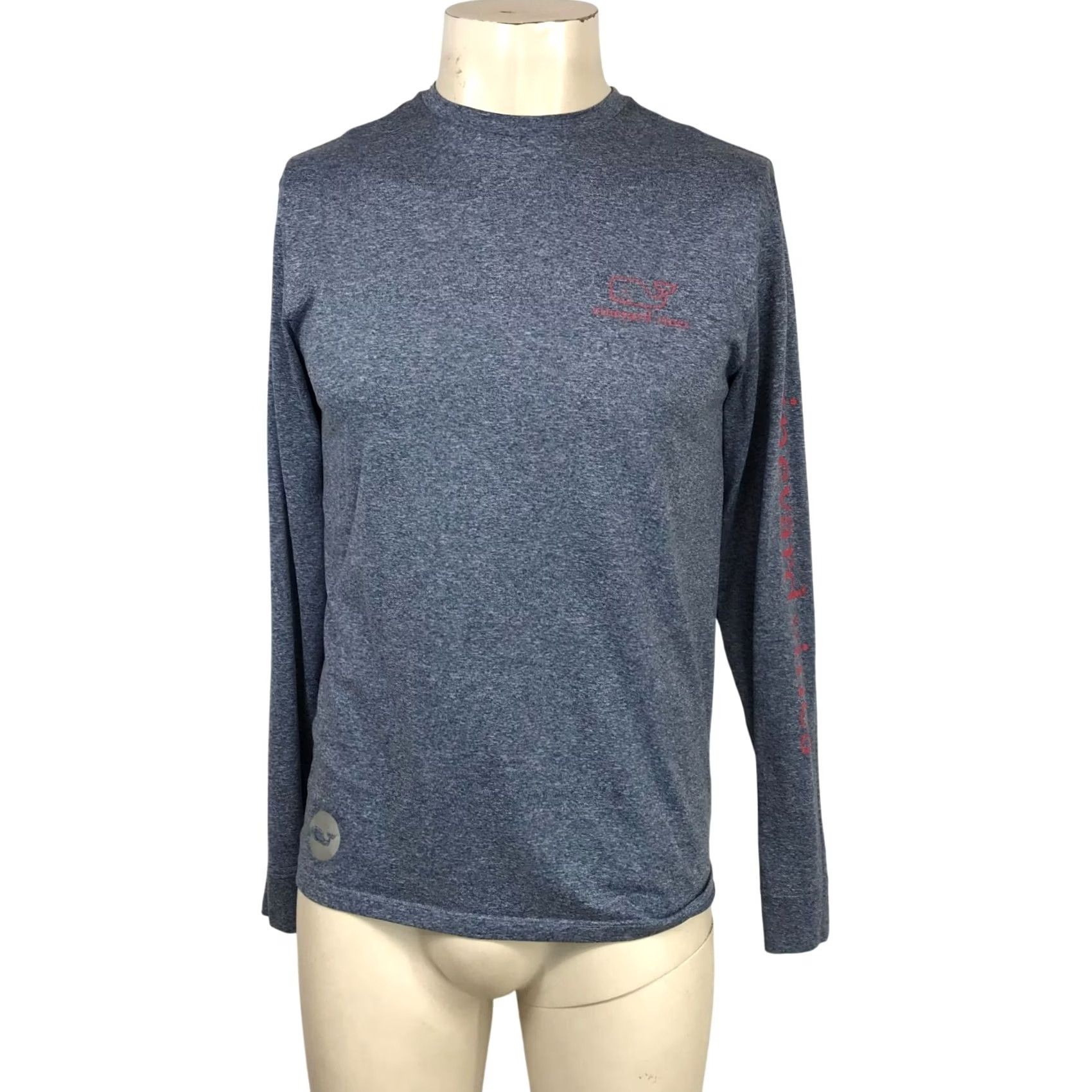 Vineyard Vines VINEYARD VINES MEN'S XS BLUE CREW NECK LONG SLEEVE T-SHIRT - PERFORMANCE Shirt Size US XS / EU 42 / 0 - 2 Thumbnail