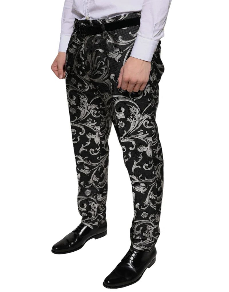 Dolce & Gabbana o1y0125 Casual Pant in Black/Silver Size US 28 / EU 44 - 2 Thumbnail
