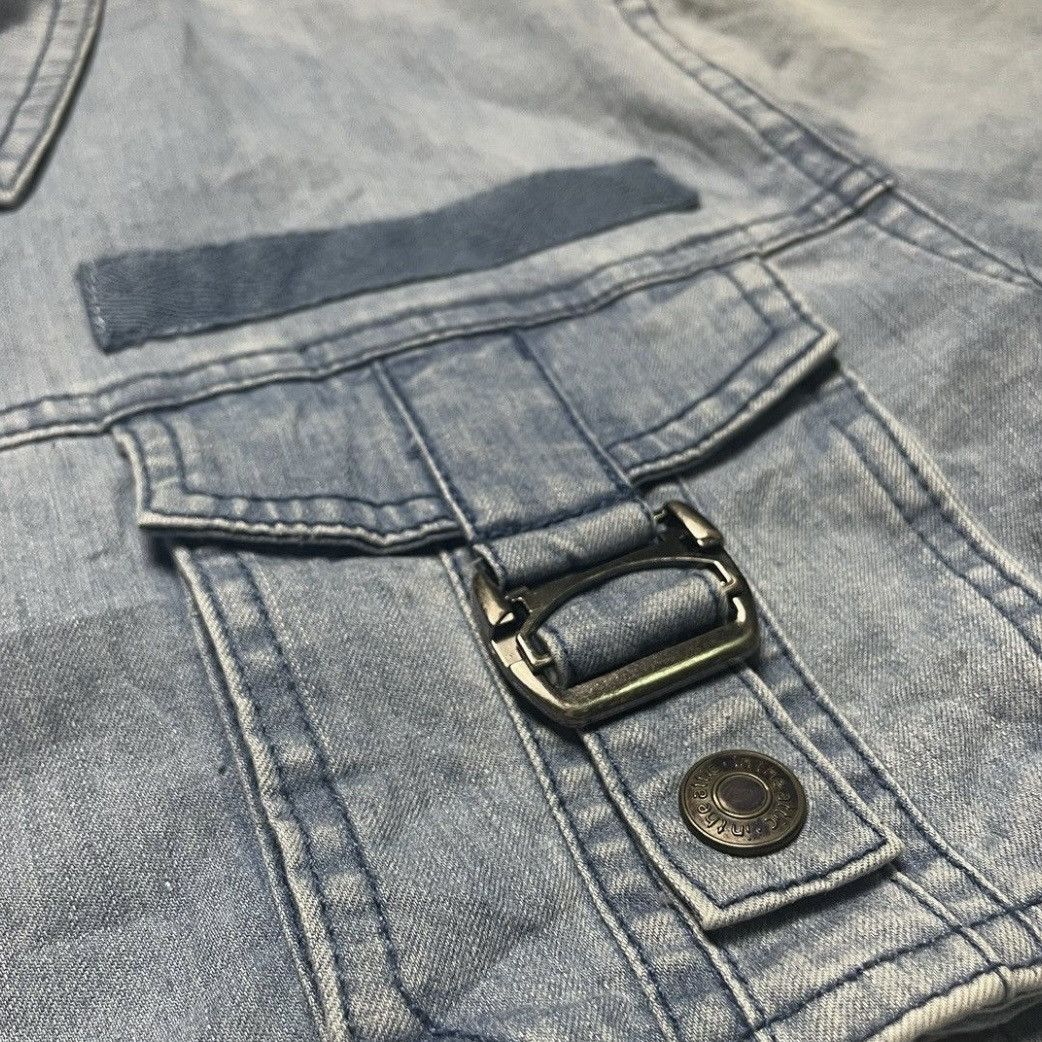 If Six Was Nine 🇯🇵 IN THE ATTIC BONDAGE PUNK SHORT SLEEVE DENIM JACKET Size US L / EU 52-54 / 3 - 11 Thumbnail