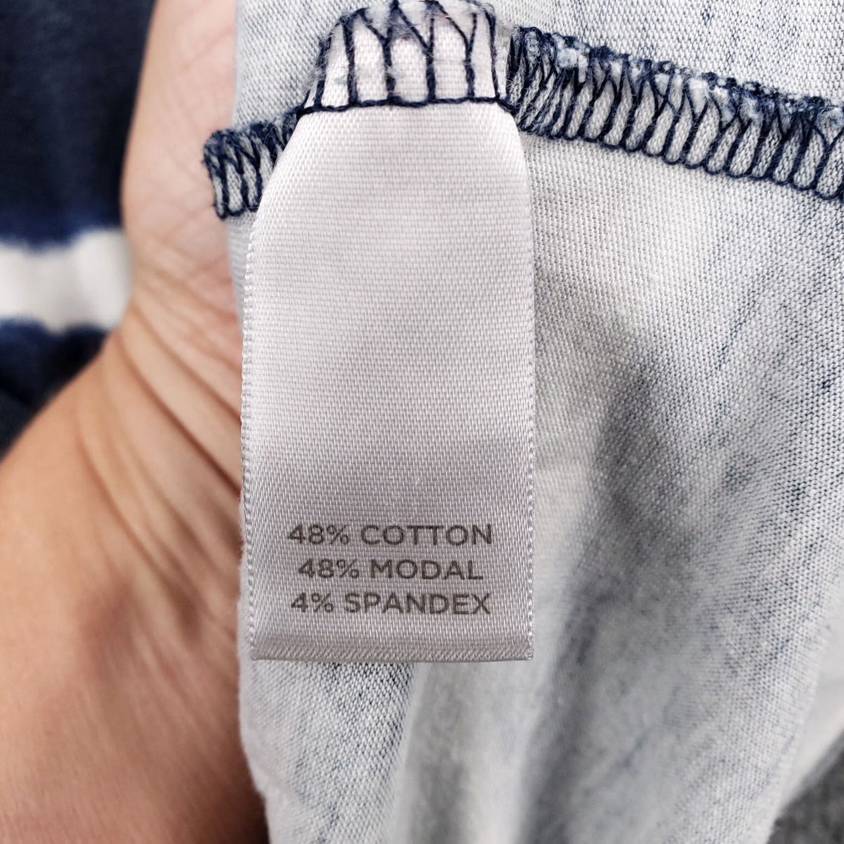 Avenue Avenue T-Shirt Womens 26W Plus Blue Life Is Better With Flip Flops Striped Tee Size 4XL / US 24-26 - 4 Thumbnail