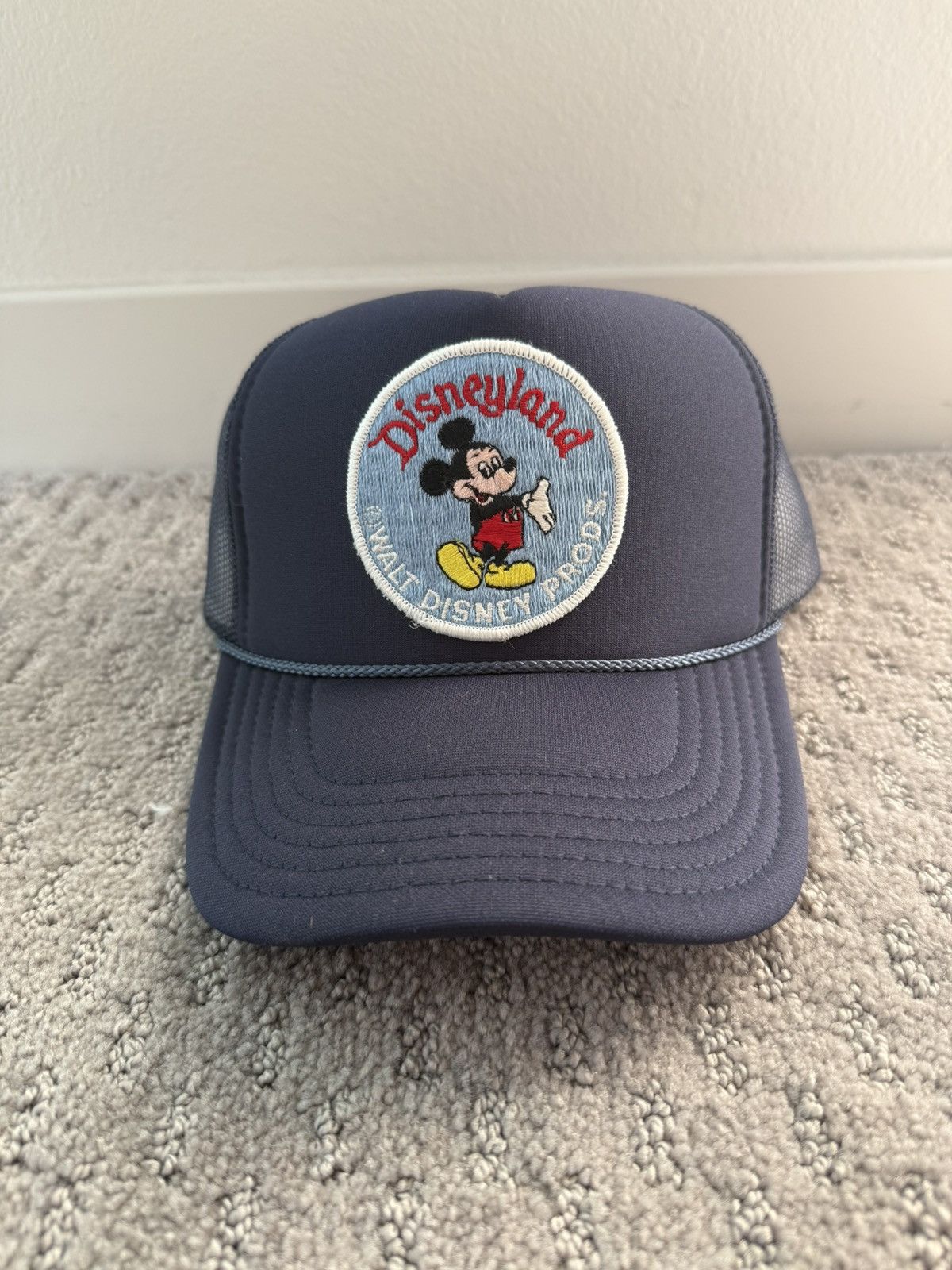Disney Vintage Disneyland Mickey Mouse Patch Trucker Hat Size ONE SIZE - 1 Thumbnail