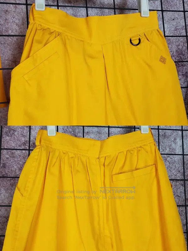 Dior Dior Yellow Cotton Embroidered Mini Skirt . Size 23" - 3 Thumbnail