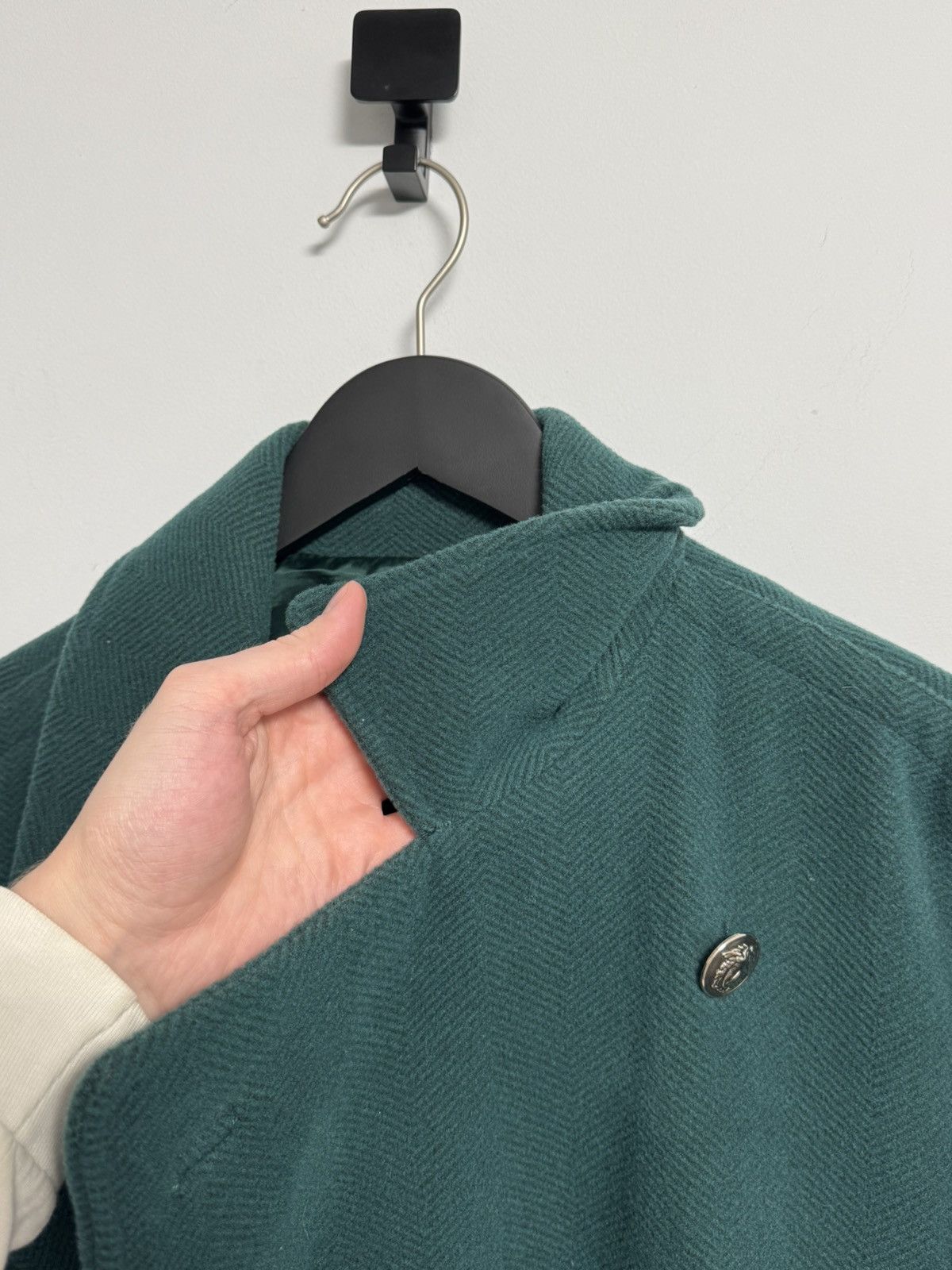 Versace Versace Coat Men’s Green Wool Luxury Coats Size US L / EU 52-54 / 3 - 19 Thumbnail