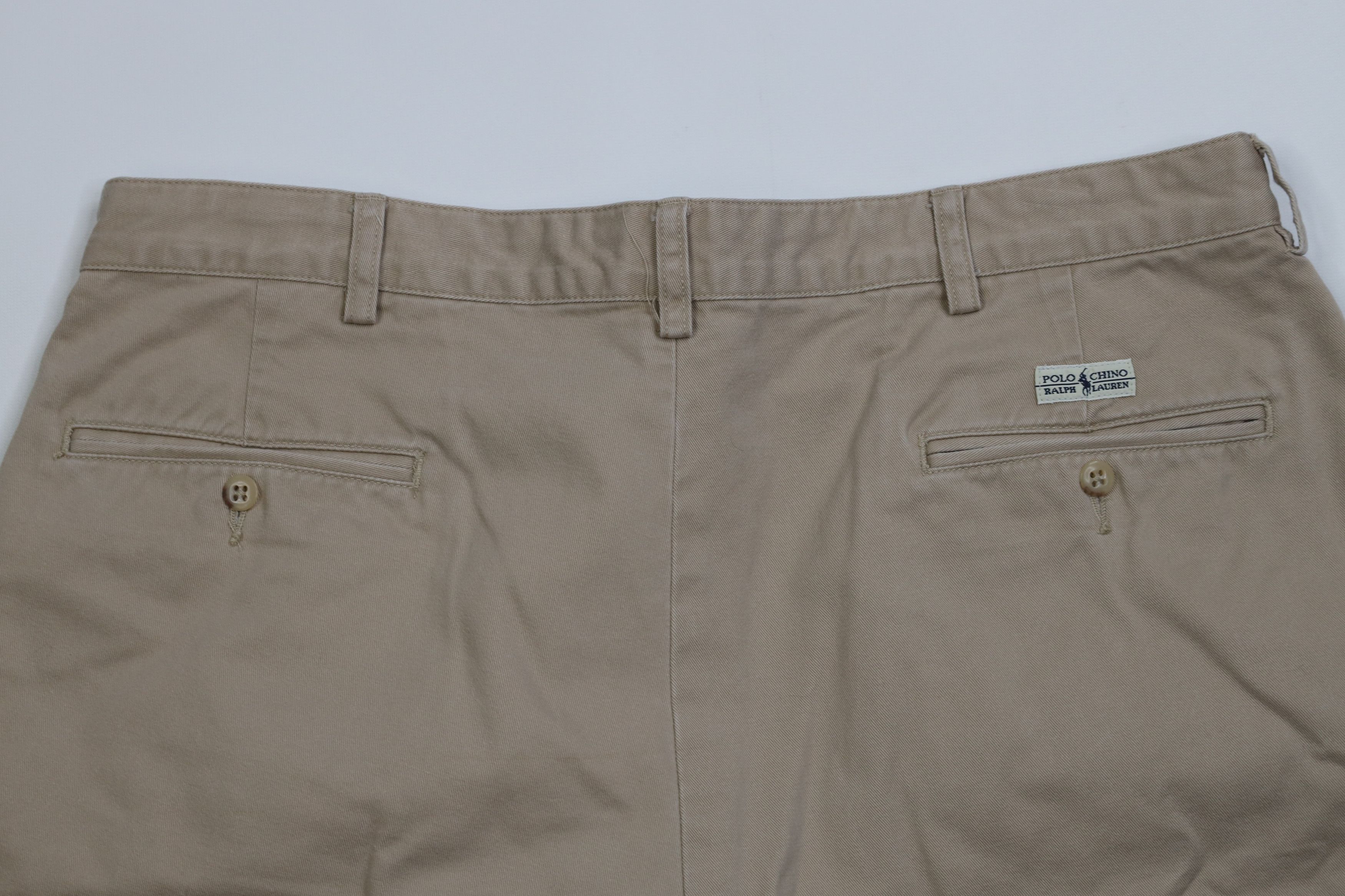 Ralph Lauren Vintage 90s Ralph Lauren Chino Golf Shorts Beige Cotton Size US 38 / EU 54 - 10 Thumbnail