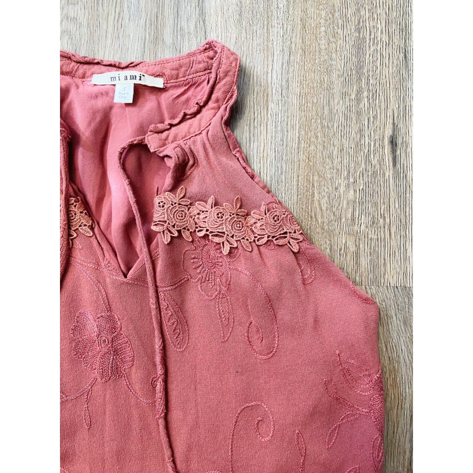 Pinko VINTAGE Miami Pink Floral Lace A-Line Dress Sleeveless Lined Women’s S Size S / US 4 / IT 40 - 5 Thumbnail