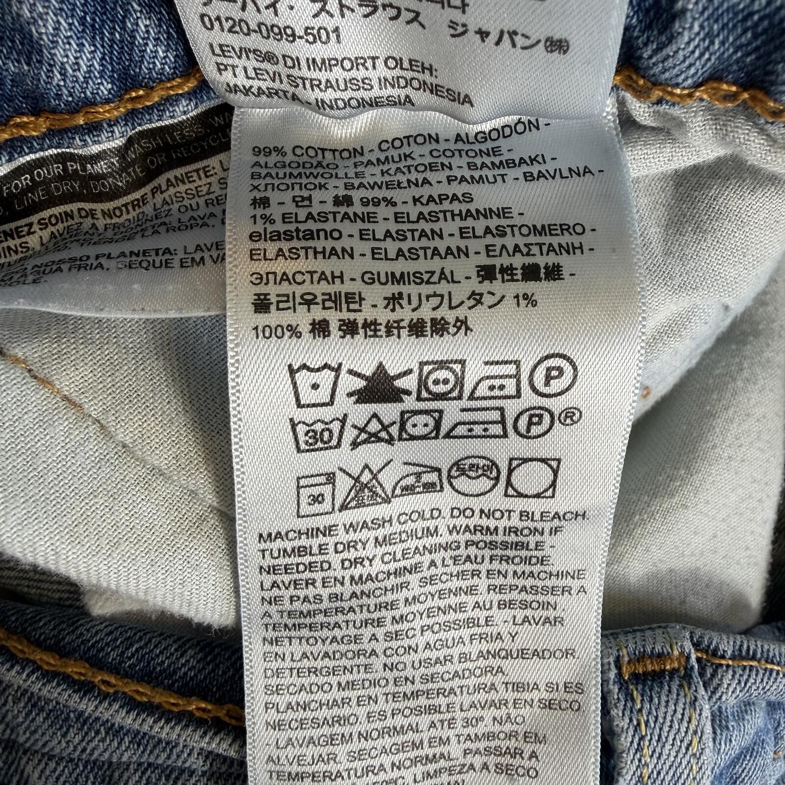 Levi's Levis 505 Regular Fit Light Wash Straight Jeans Mens 34x32 Size US 34 / EU 50 - 8 Thumbnail