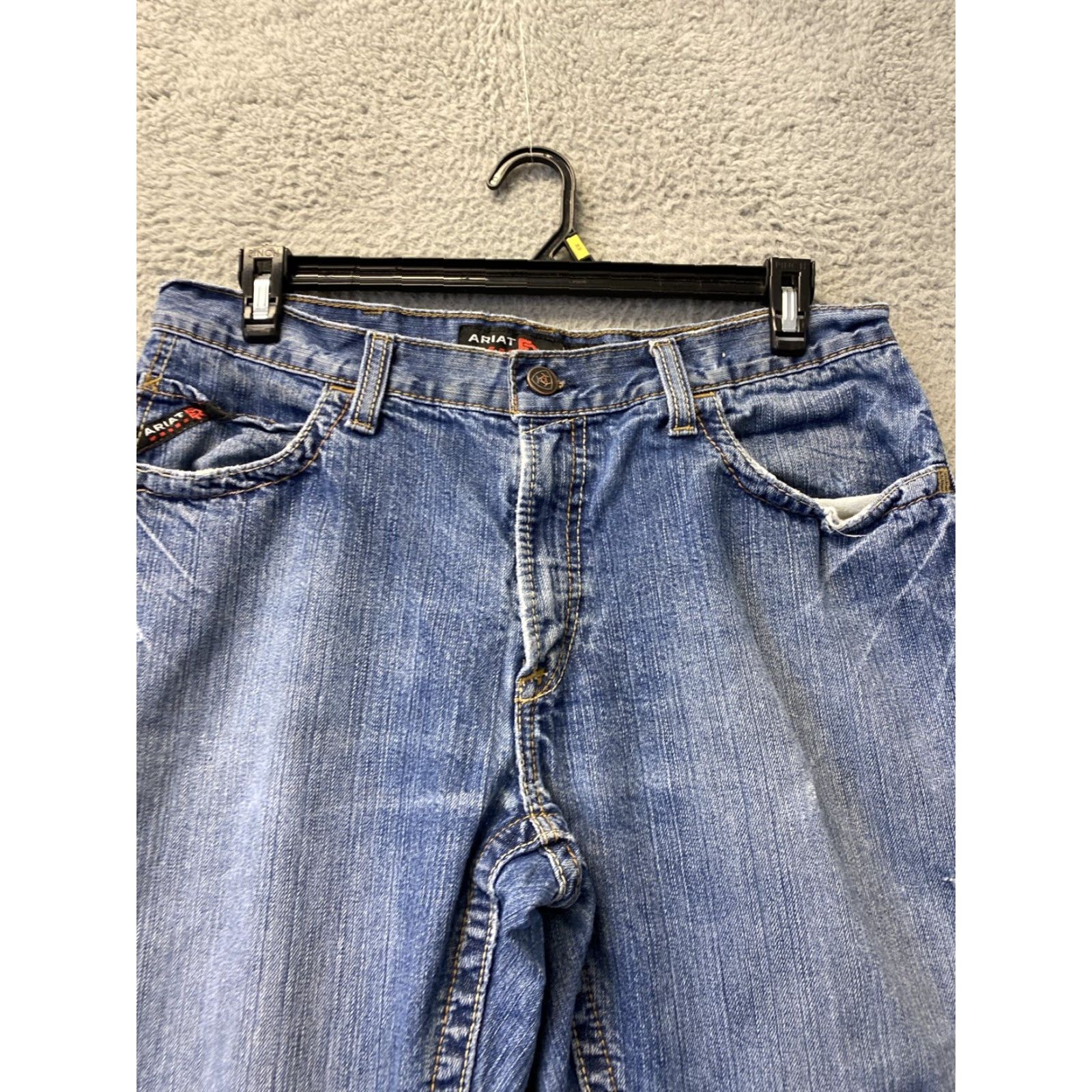 Ariat VINTAGE Ariat Men’s Jeans Bootcut Distressed Western Denim 35x32 Blue Size US 35 - 2 Thumbnail