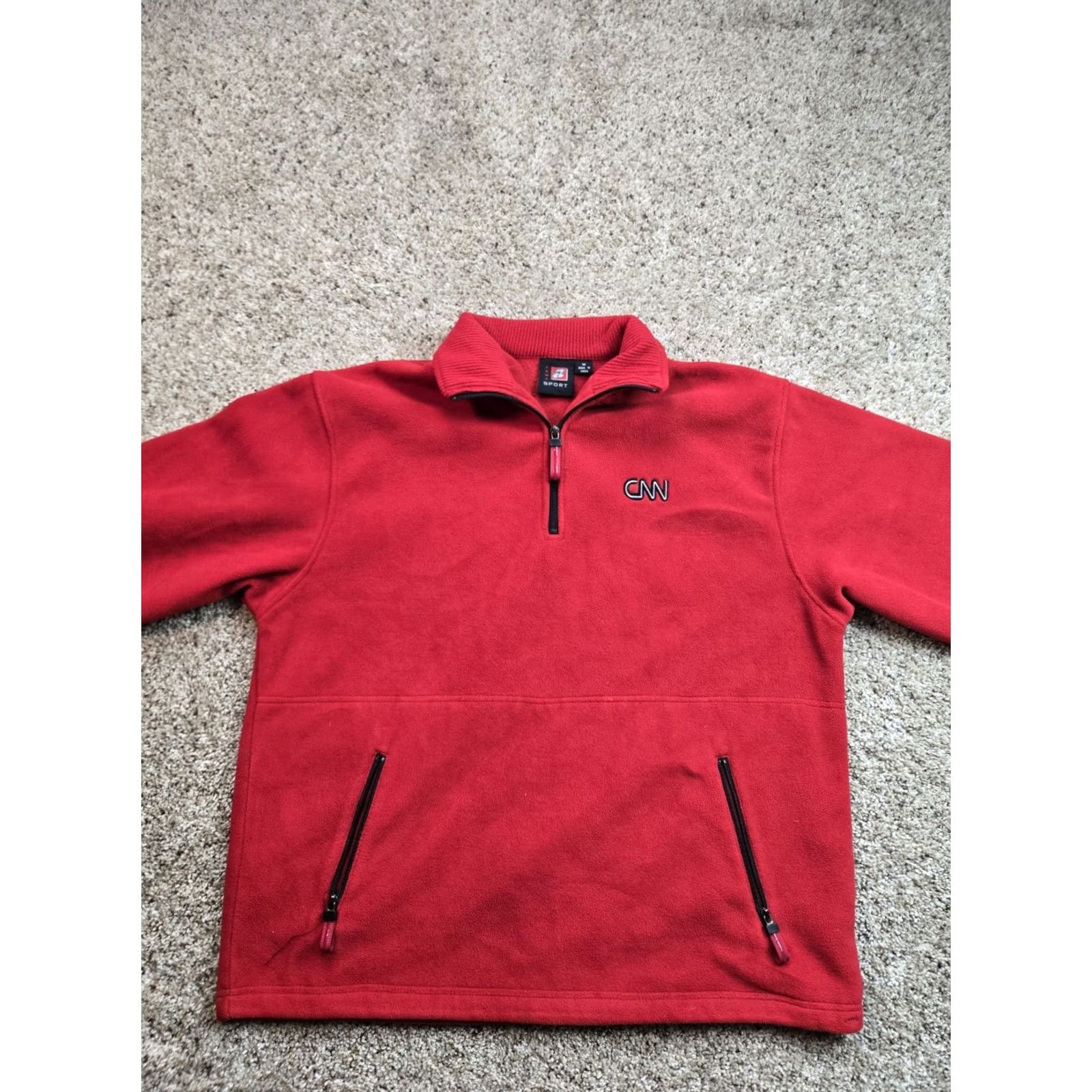 Vintage VINTAGE akw a Fleece Jacket M Red 1/4 Zip Pockets 90s Mens Jacket Size US M / EU 48-50 / 2 - 3 Thumbnail