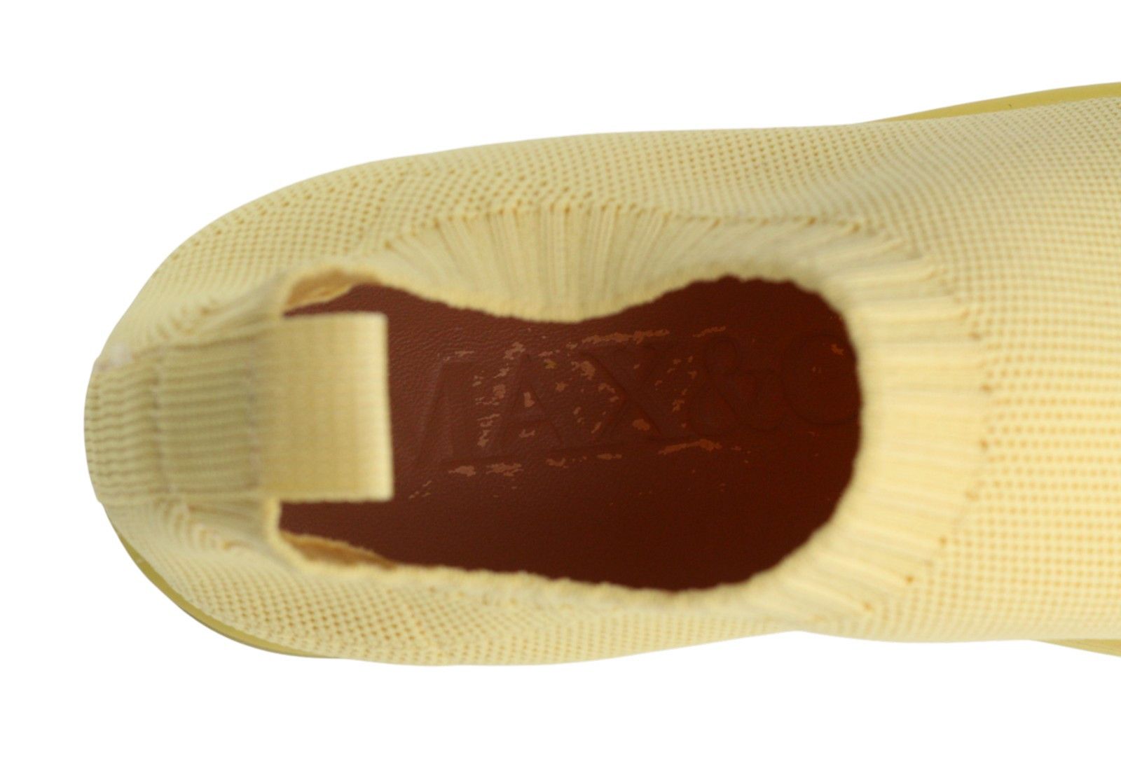 MAX&Co. EU37 Yellow Textured Slip On Square Sole Sneakers 88726 Size US 6 / IT 36 - 11 Thumbnail