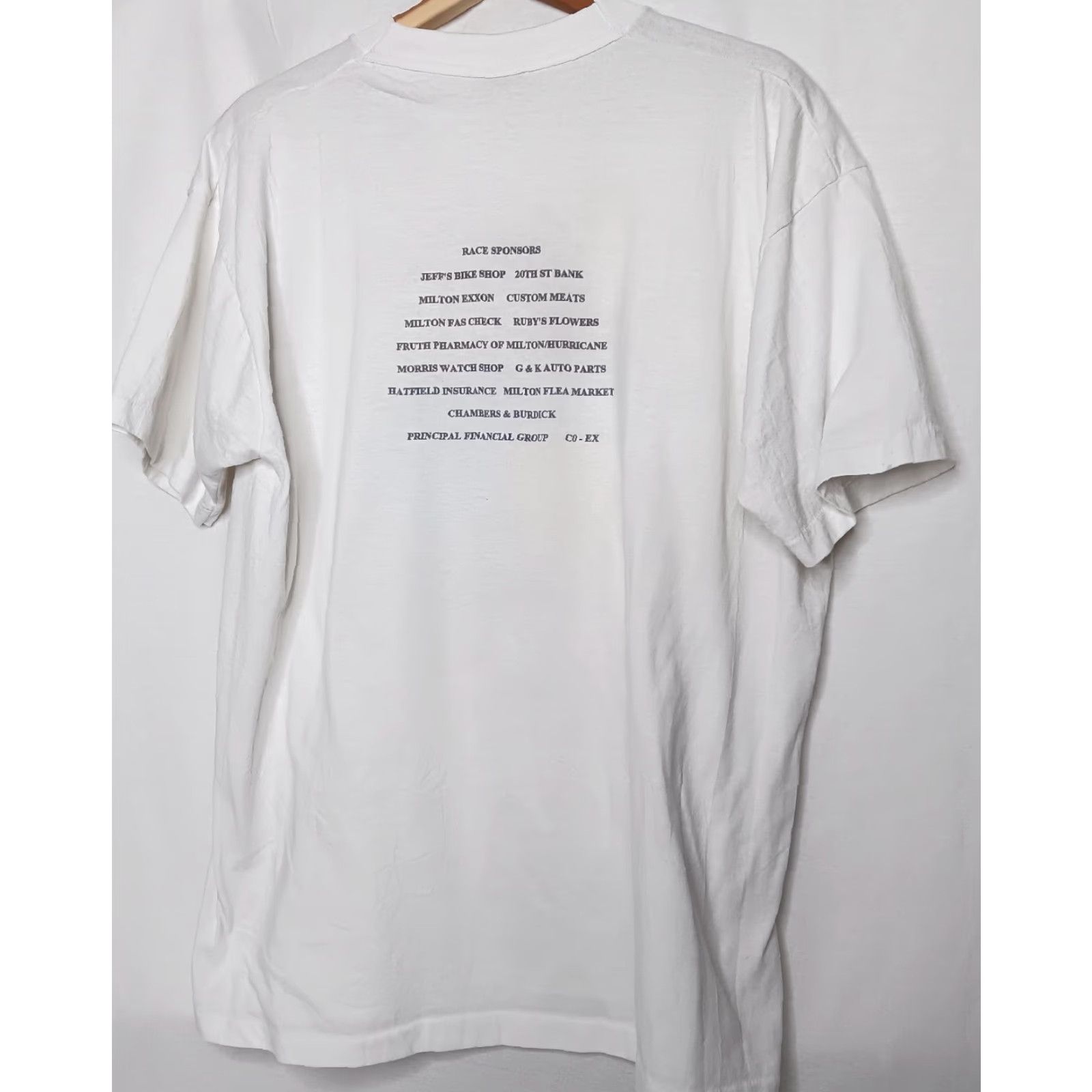 Fruit Of The Loom VINTAGE Doc And Bernard Memorial Tour Road Cycling Shirt XL Bike Single Stitch White Cotton/Polyester Knit Men Crew Neck Short Sleeve Size US XL / EU 56 / 4 - 3 Thumbnail