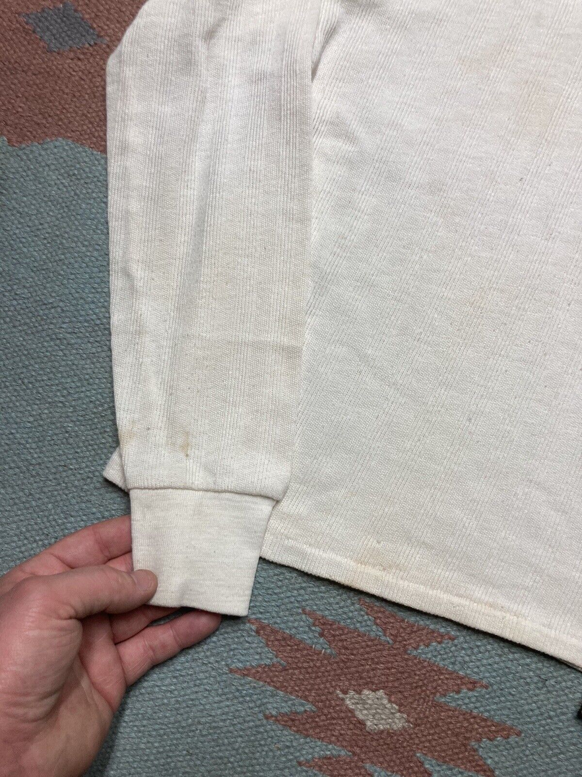 Vintage 70s shirt ribbed turtleneck JCPenney youth kids 12 baby tee Size XS / US 0-2 / IT 36-38 - 2 Thumbnail