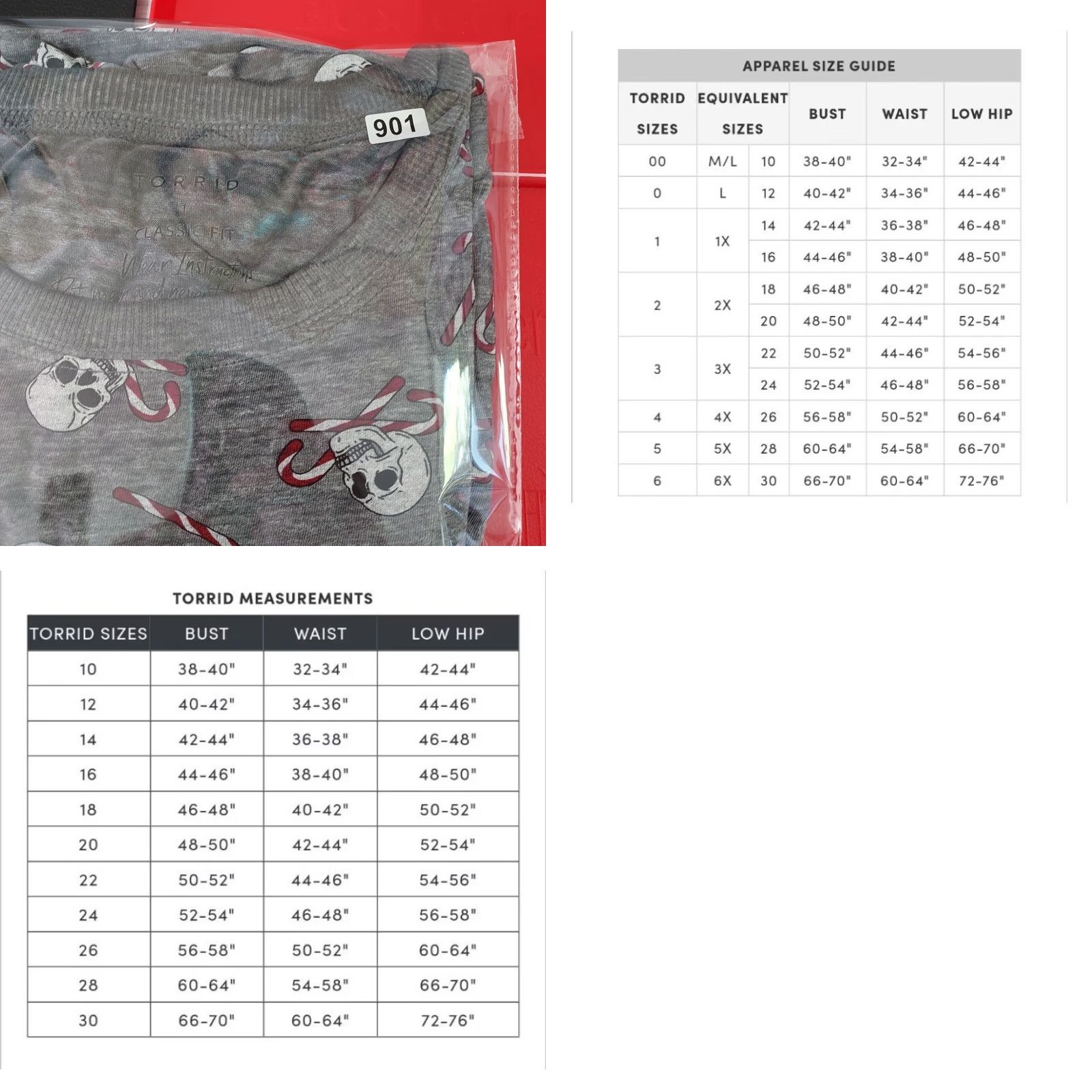 Torrid Torrid Plus Size 1X Grey Vintage Triblend Classic Fit Crew Tee Skull Candy Cane Shirt Women Size XL / US 12-14 / IT 48-50 - 10 Thumbnail
