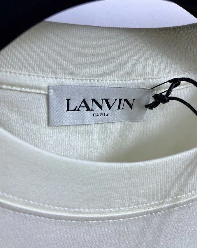 Lanvin LANVIN - CURB EMBROIDERED LOGO OVERSIZED T-SHIRT Size US L / EU 52-54 / 3 - 3 Thumbnail