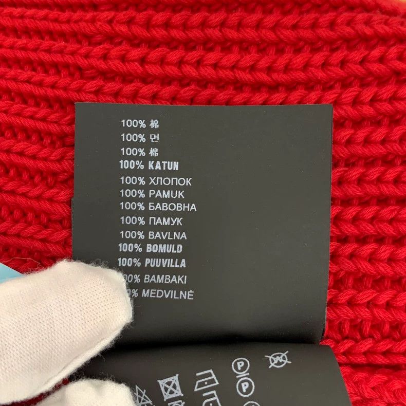 Prada Prada 22 red logo letter embroidered cotton V-neck long-sl Size XS / US 0-2 / IT 36-38 - 8 Thumbnail