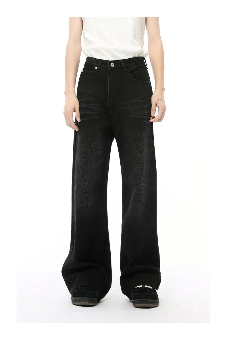 Japanese Brand × Jean American street retro distressed straight loose jeans Size US 32 / EU 48 - 1 Thumbnail