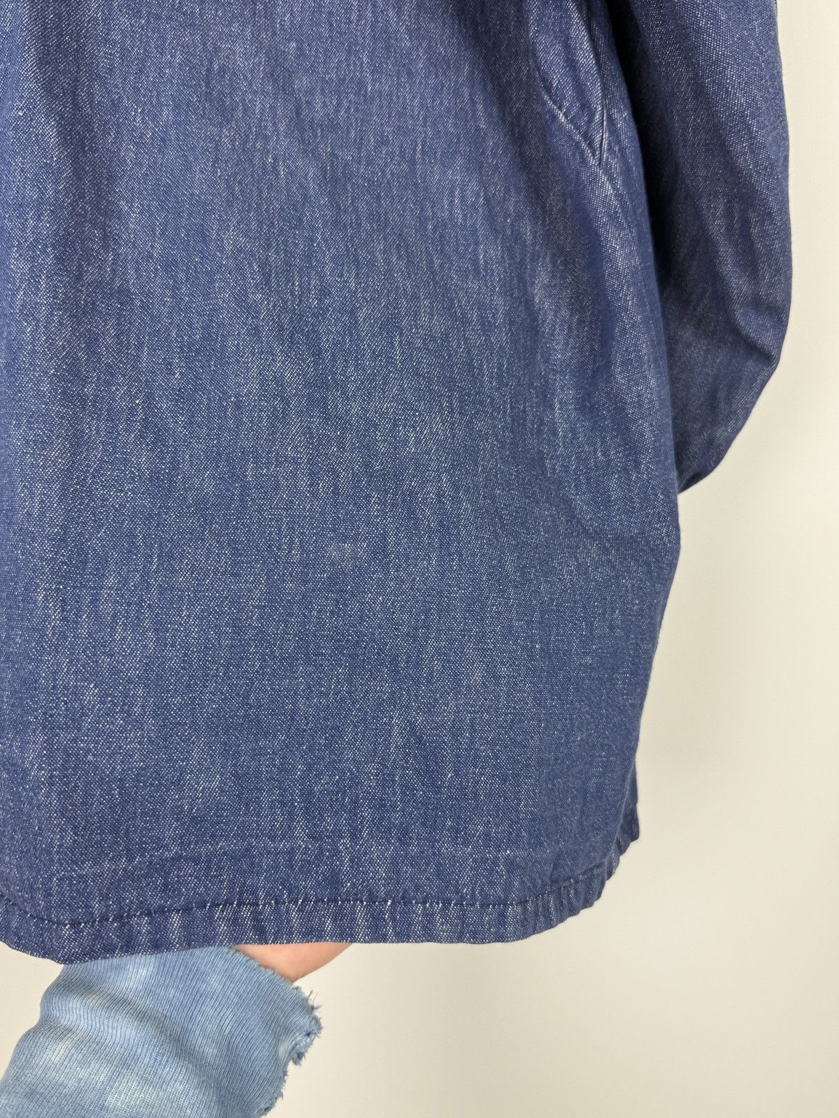 Le Laboureur 70s 80s Vintage Worker German Denim Work Chore Jacket Size US L / EU 52-54 / 3 - 12 Thumbnail