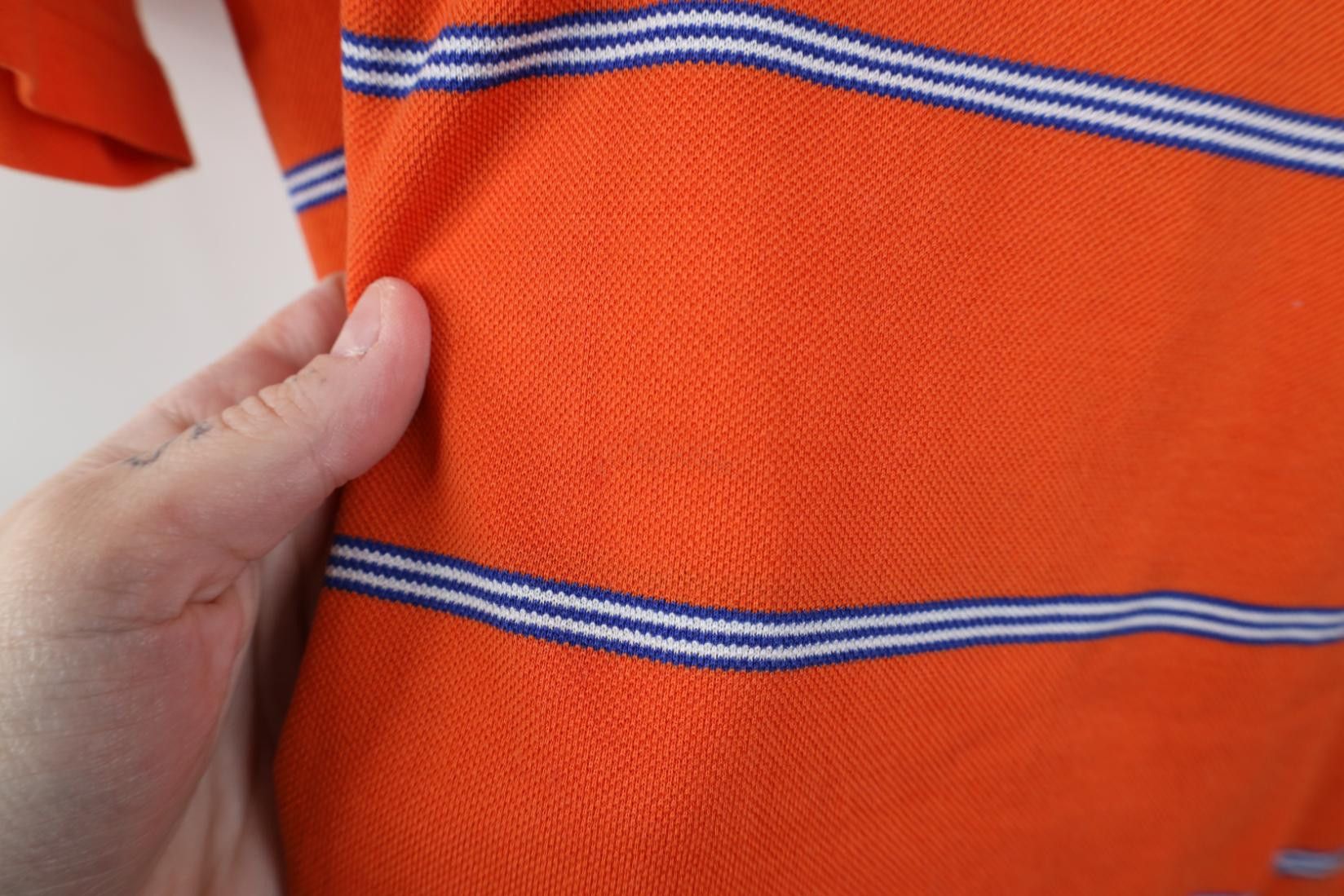 Vintage Vintage 90s Streetwear Knit Collared Golf Polo Shirt Orange Size US L / EU 52-54 / 3 - 6 Thumbnail